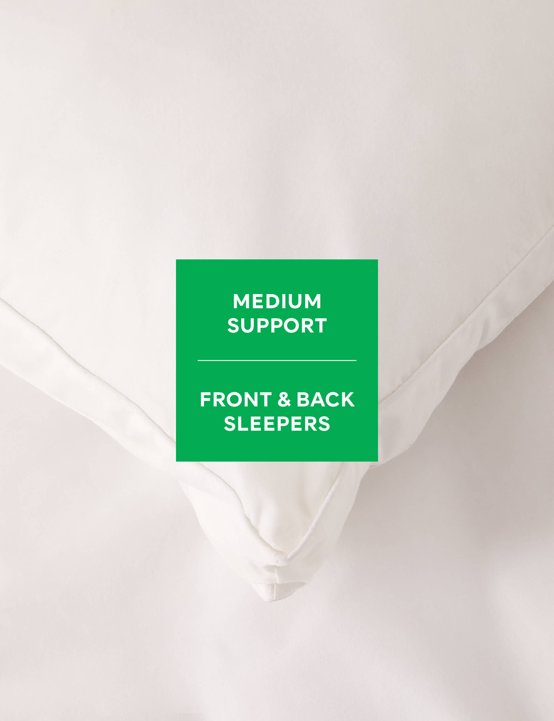 Sleep Solutions Back Sleeper Walled Pillow - White, White