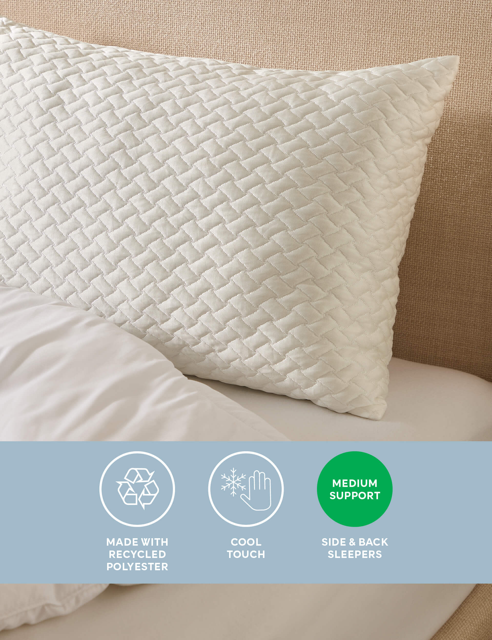Sleep Solutions Ultra Cool Medium Pillow