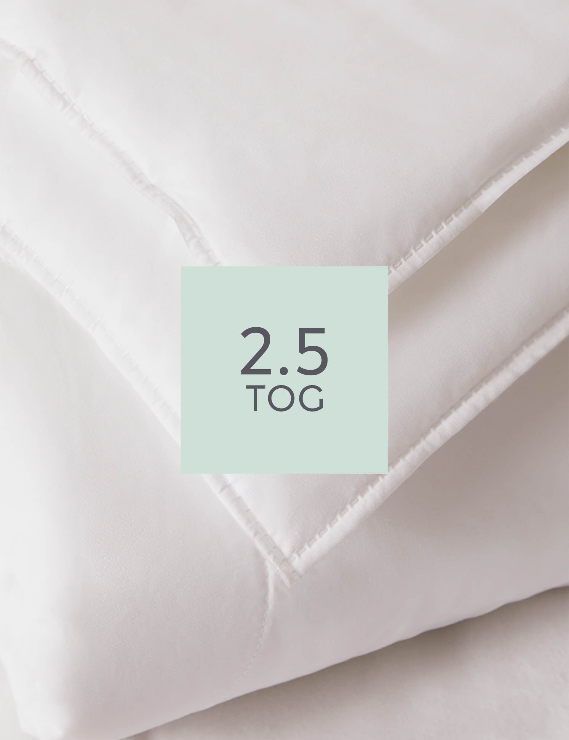 M&S Collection Anti Allergy Plus 2.5 Tog Duvet - 6FT - White, White