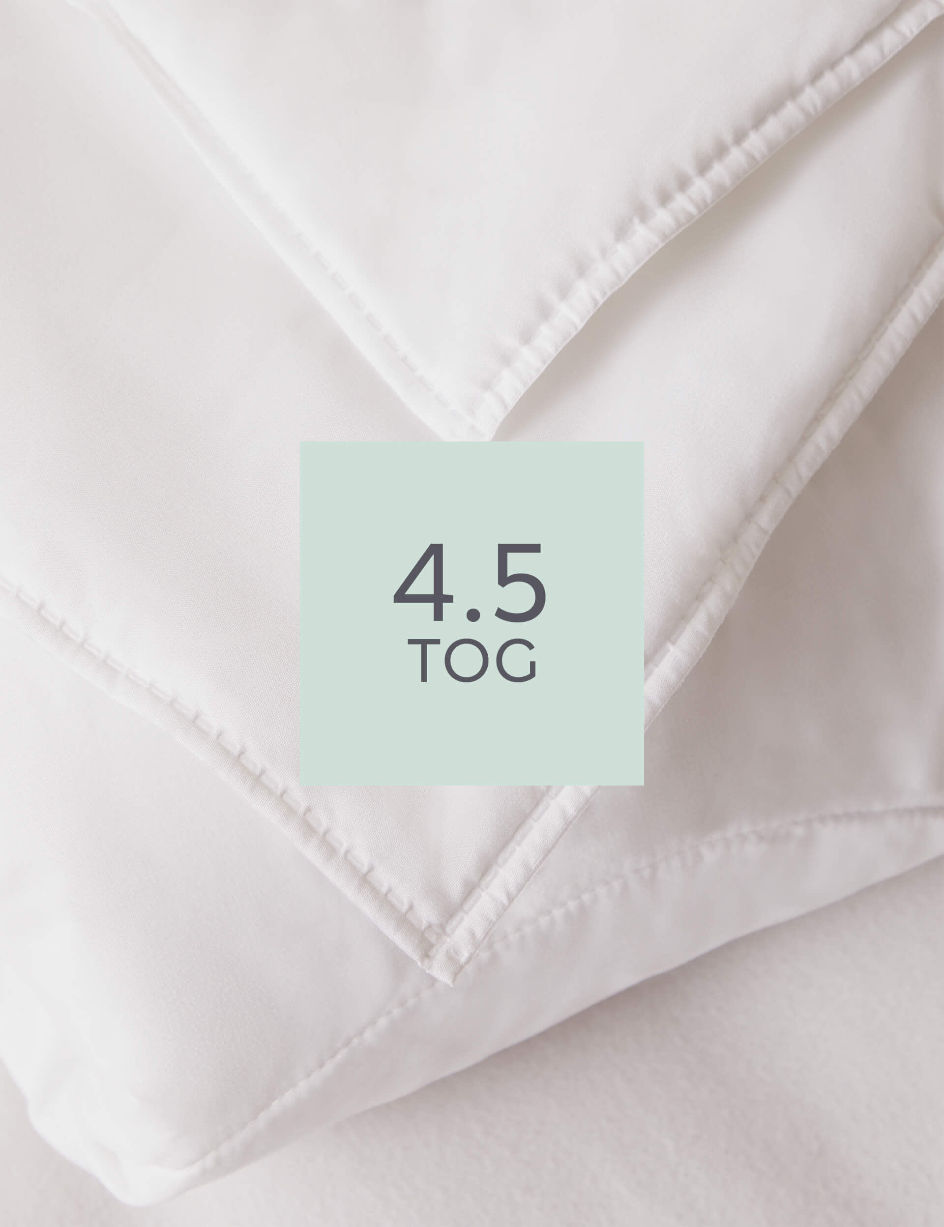 M&S Collection Anti Allergy Plus 4.5 Tog Duvet - 5FT - White, White