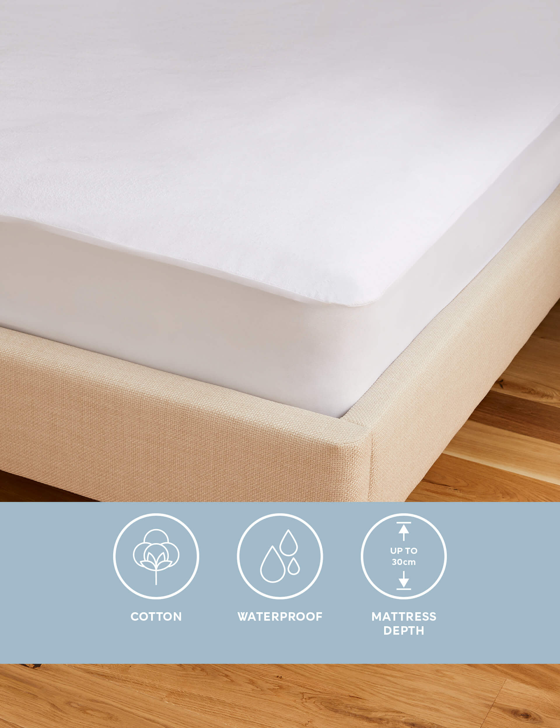 Sleep Solutions Terry Waterproof Mattress Protector
