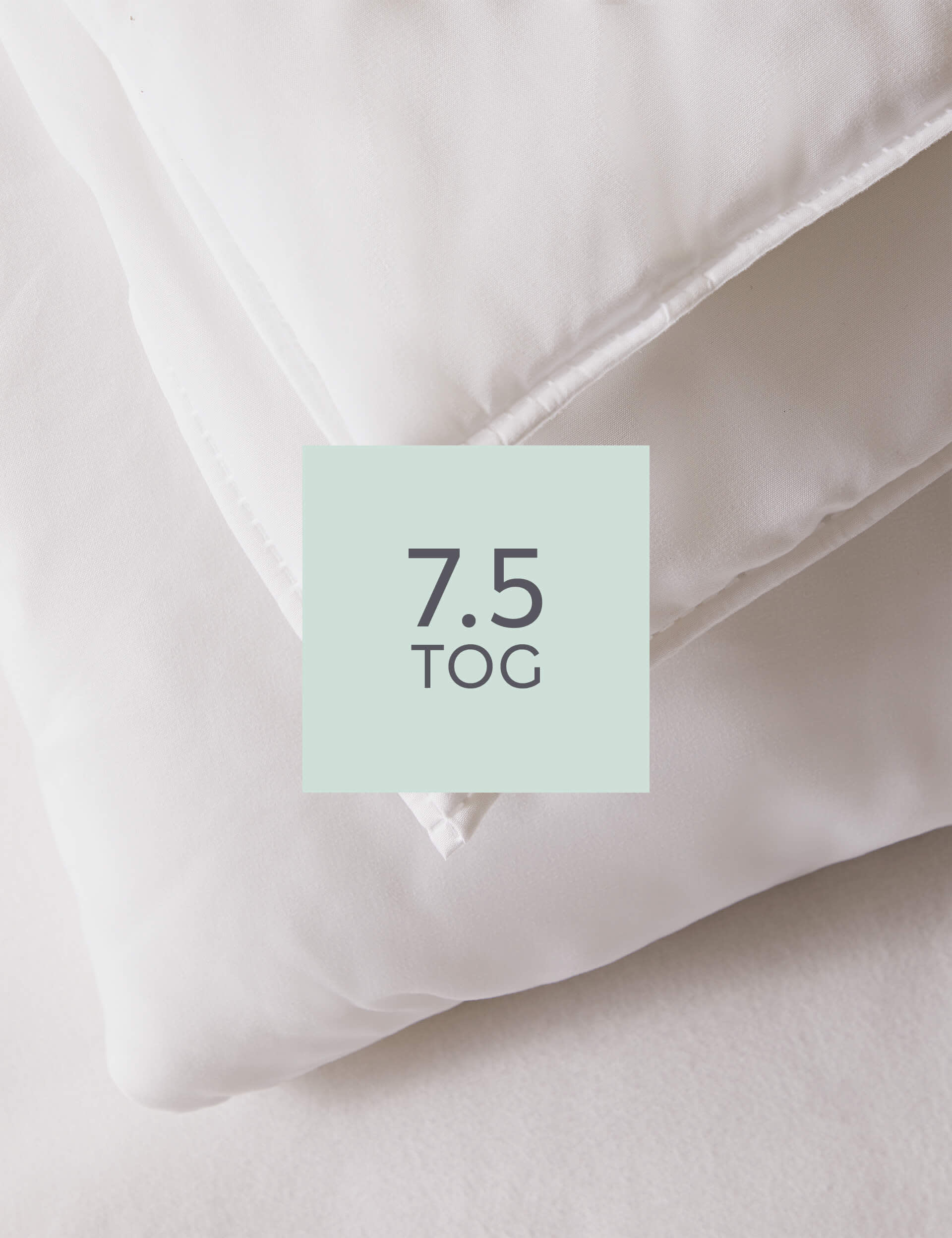 M&S Collection Anti Allergy Plus 7.5 Tog Duvet - SGL - White, White