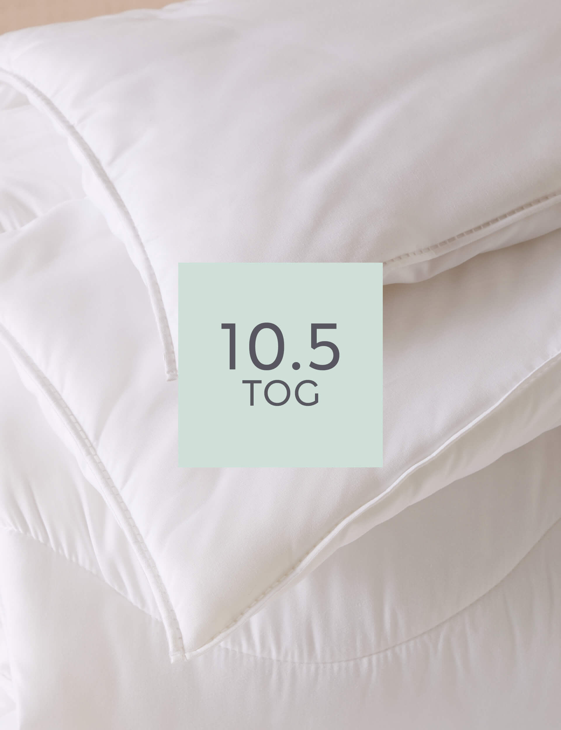 M&S Collection Anti Allergy Plus 10.5 Tog Duvet - 5FT - White, White