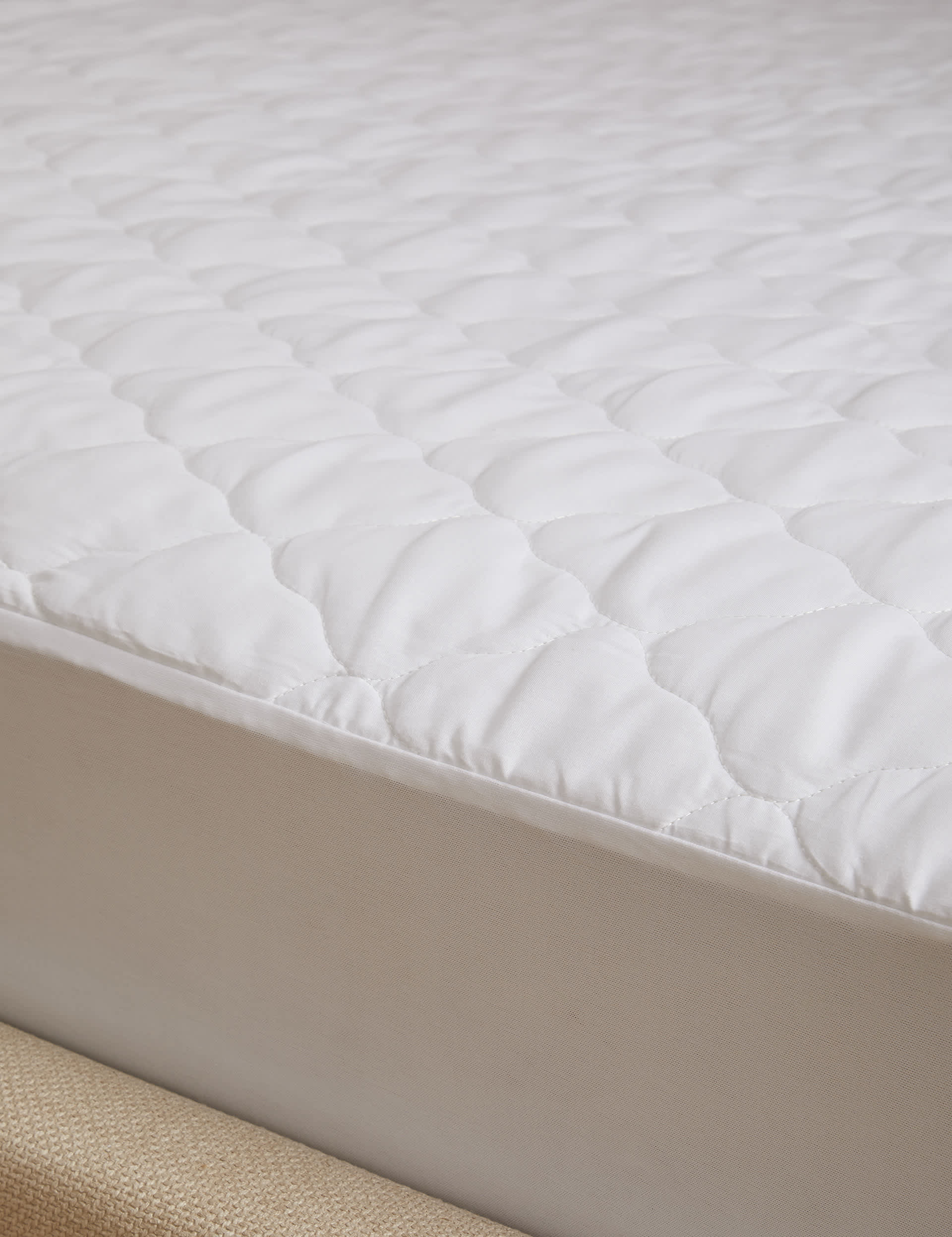 Sleep Solutions Quilted Waterproof Mattress Protector - 6FT - White, White