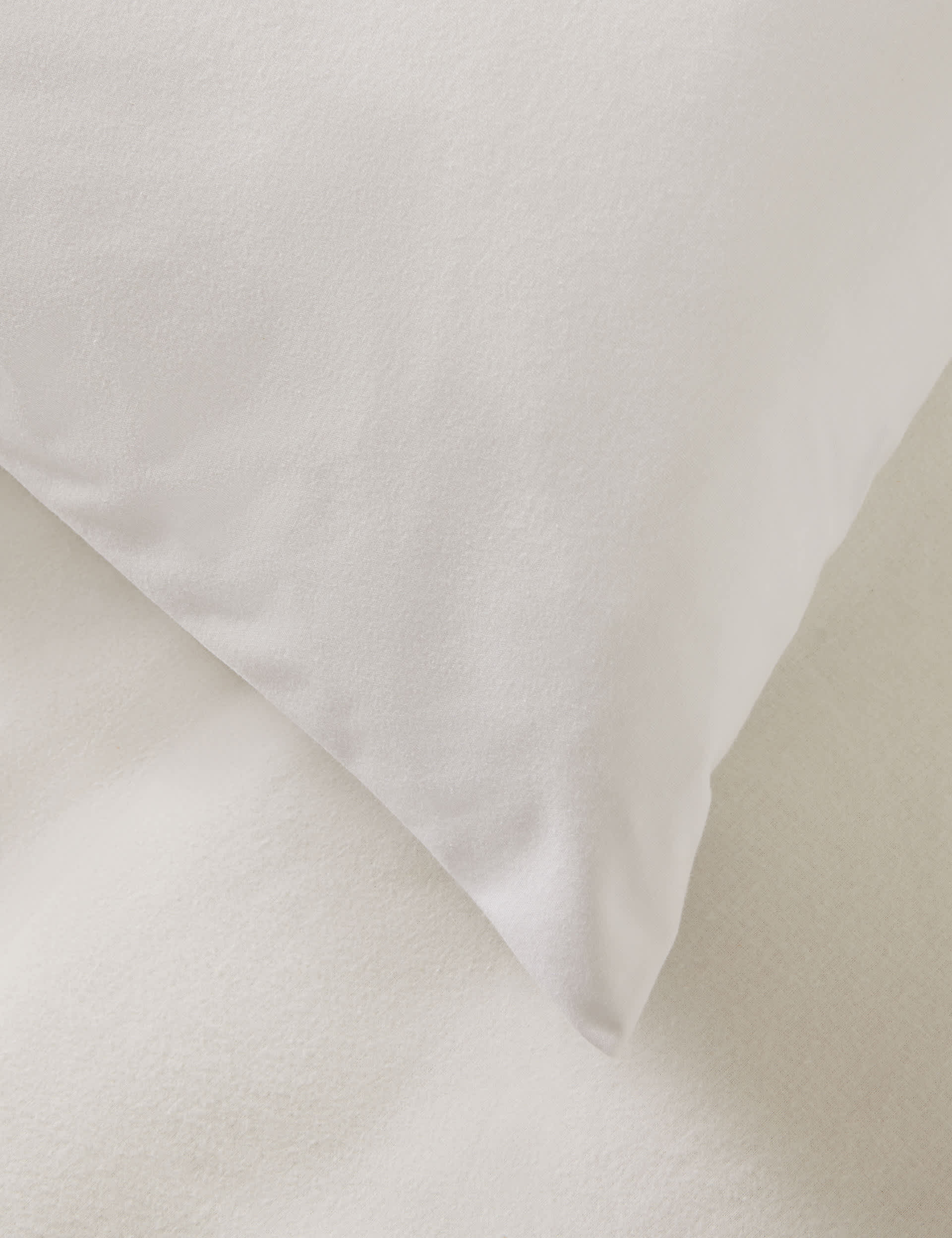 Sleep Solutions 2 Pack Pure Cotton Jersey Waterproof Pillow Protectors - White, White