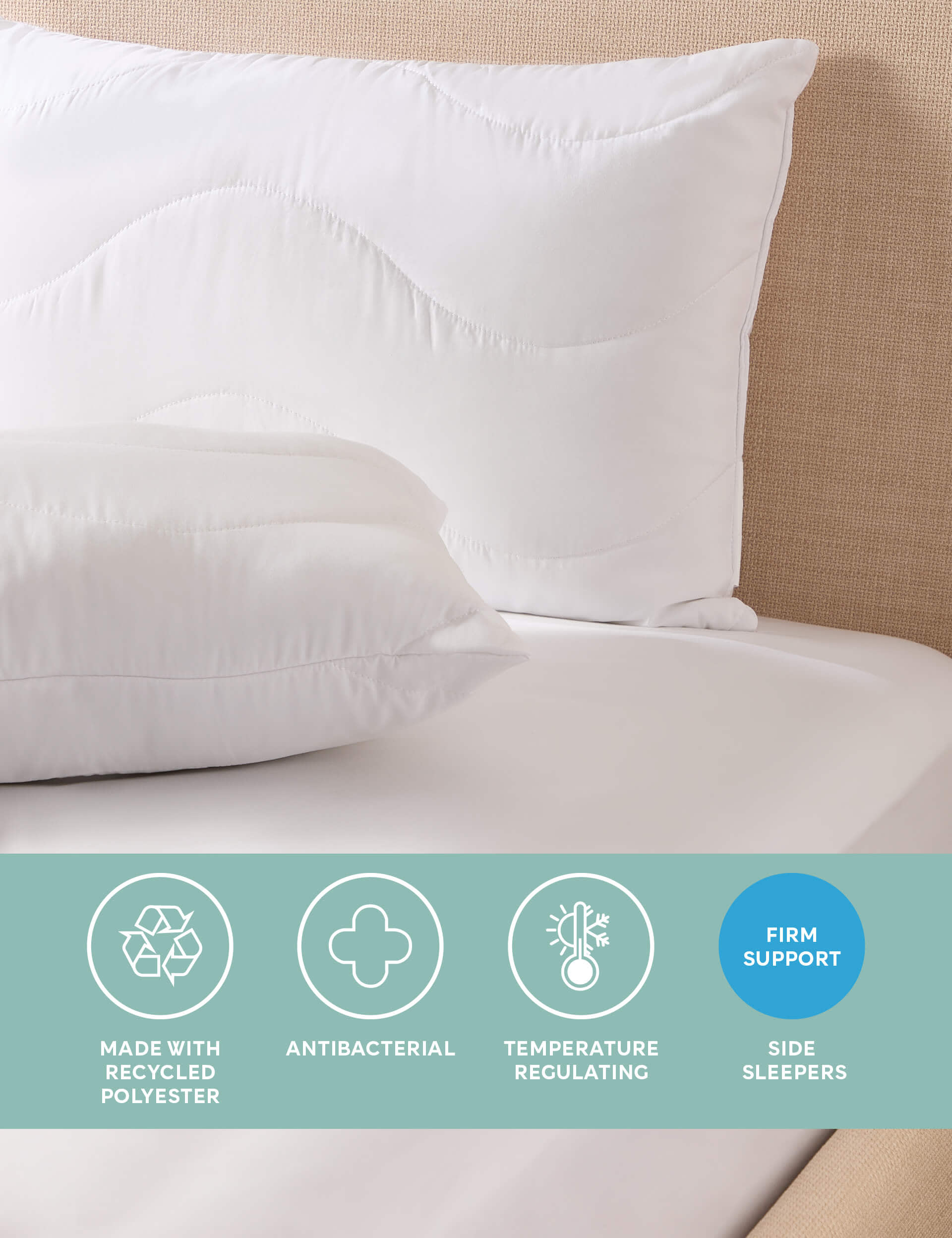 M&S 2pk Fresh & Cool Firm Pillows