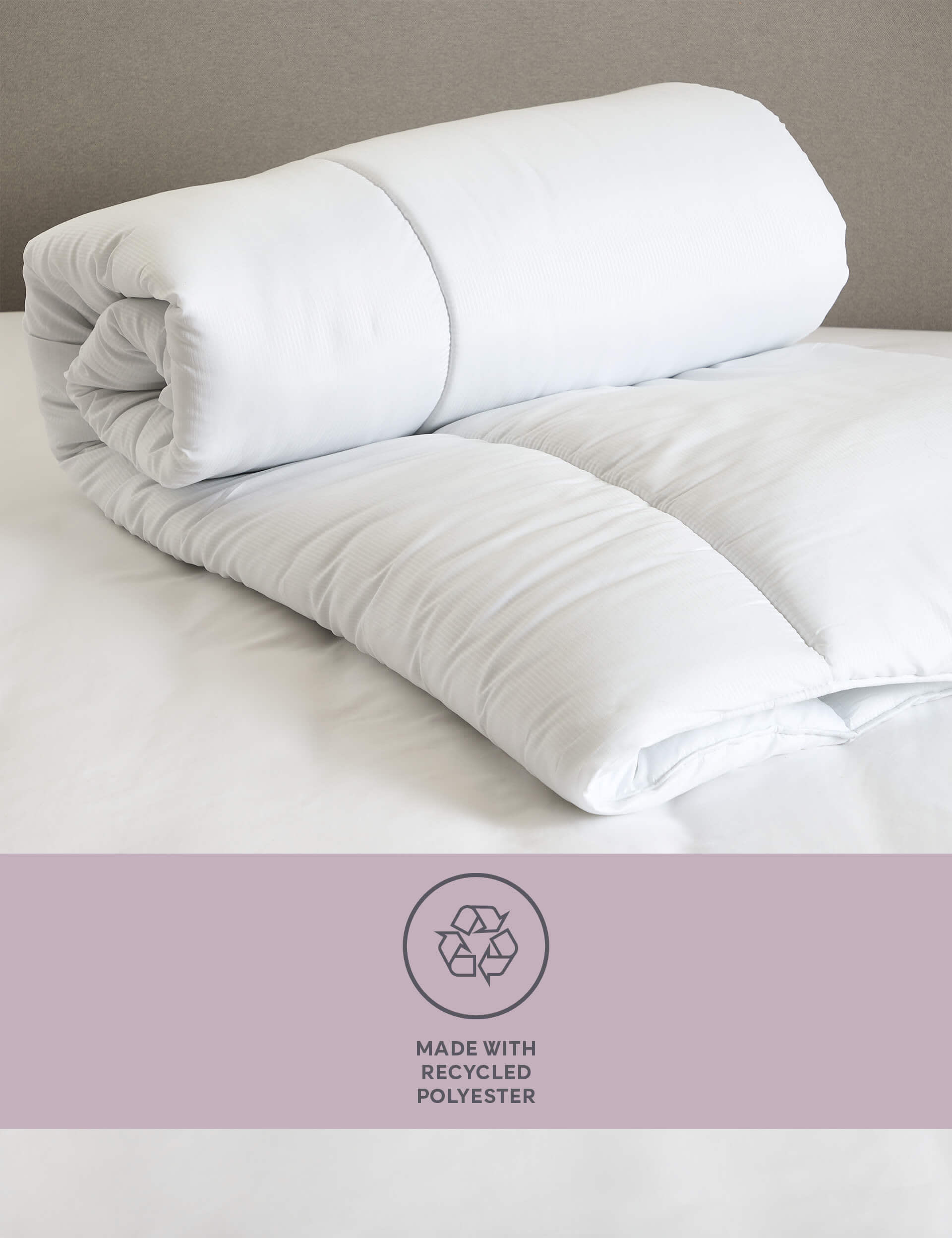 M&S Simply Soft 13.5 Tog Duvet - DBL - White, White