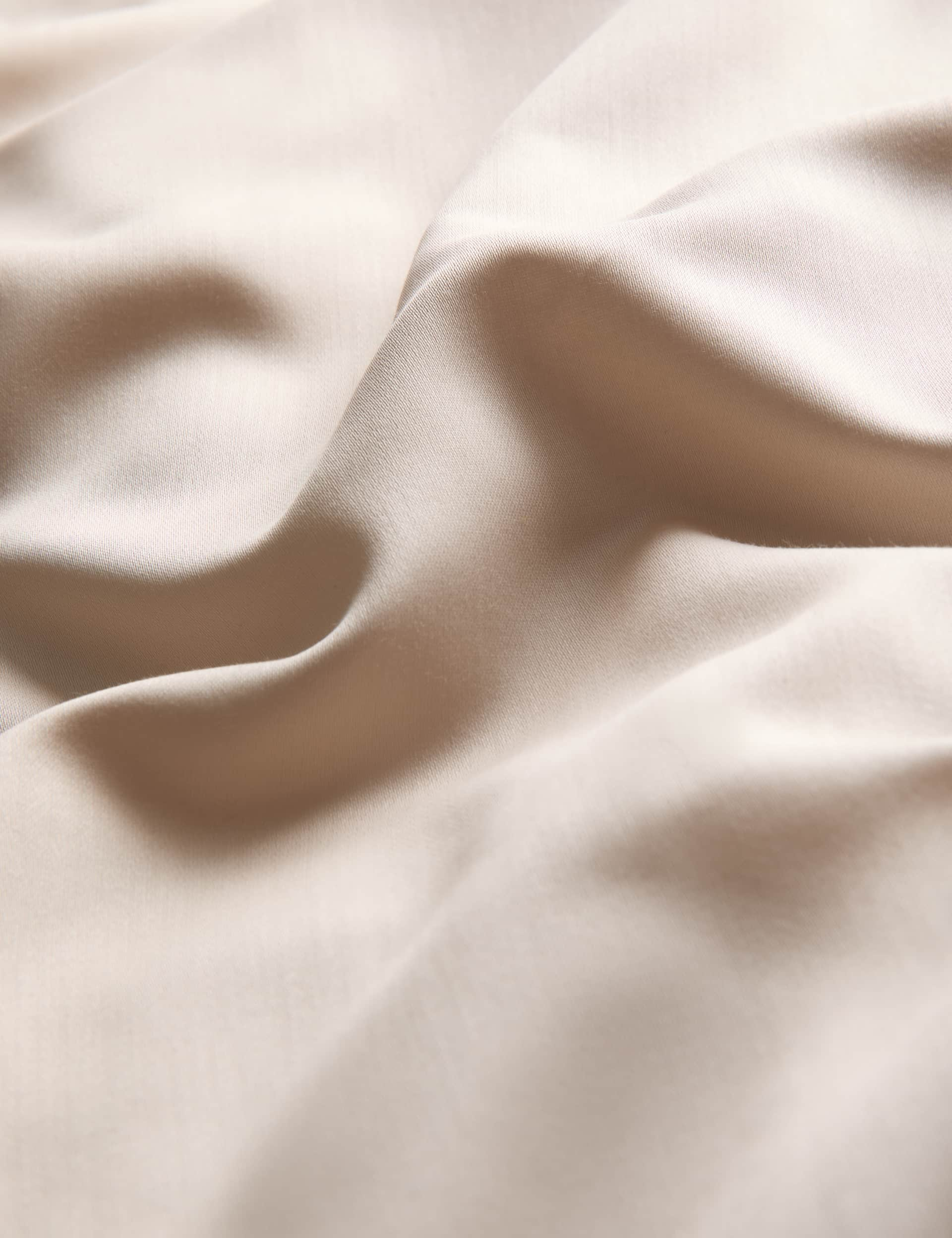 M&S Collection Egyptian Cotton Sateen 400 Thread Count Extra Deep Fitted Sheet - DBL - Neutral, Hone