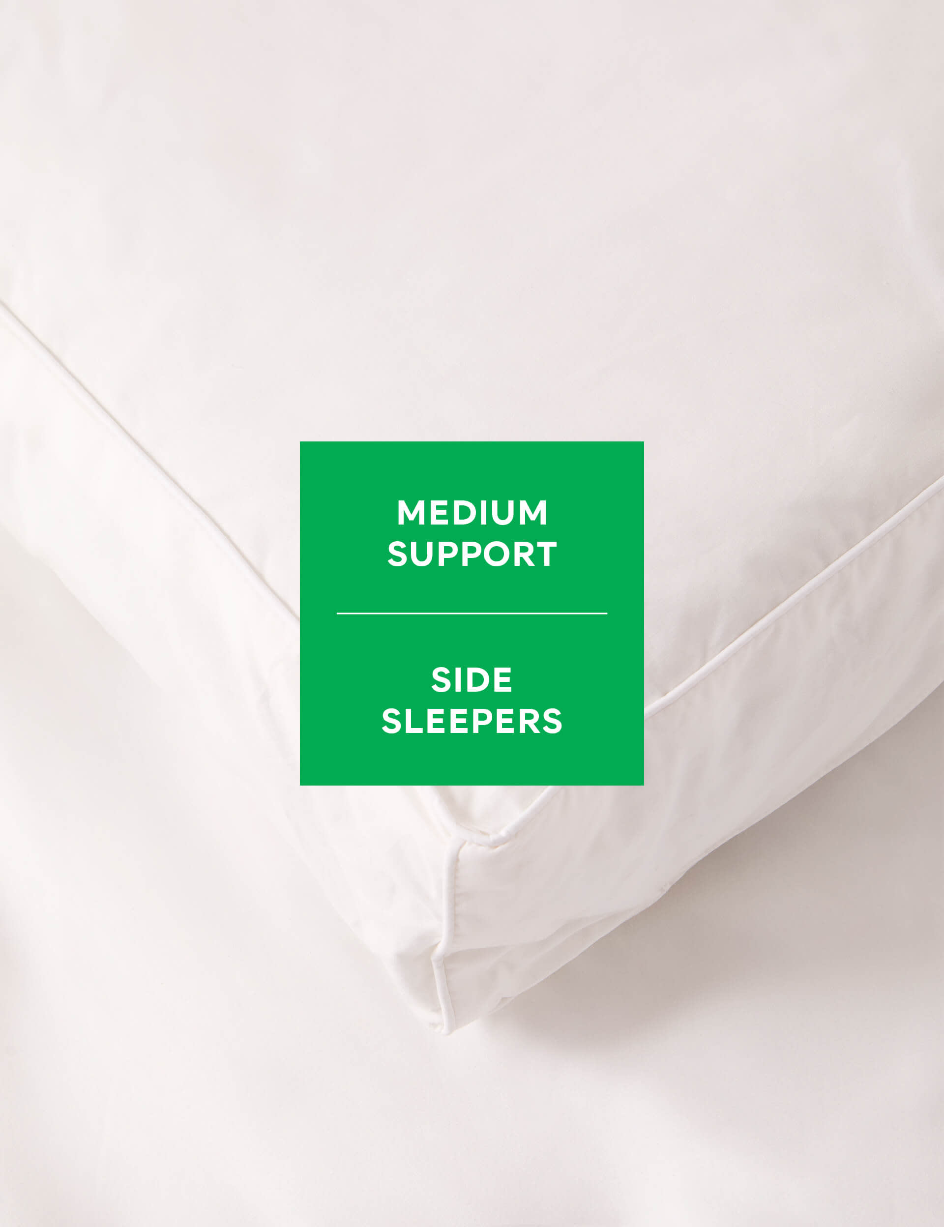 Sleep Solutions Side Sleeper Walled Pillow - White, White