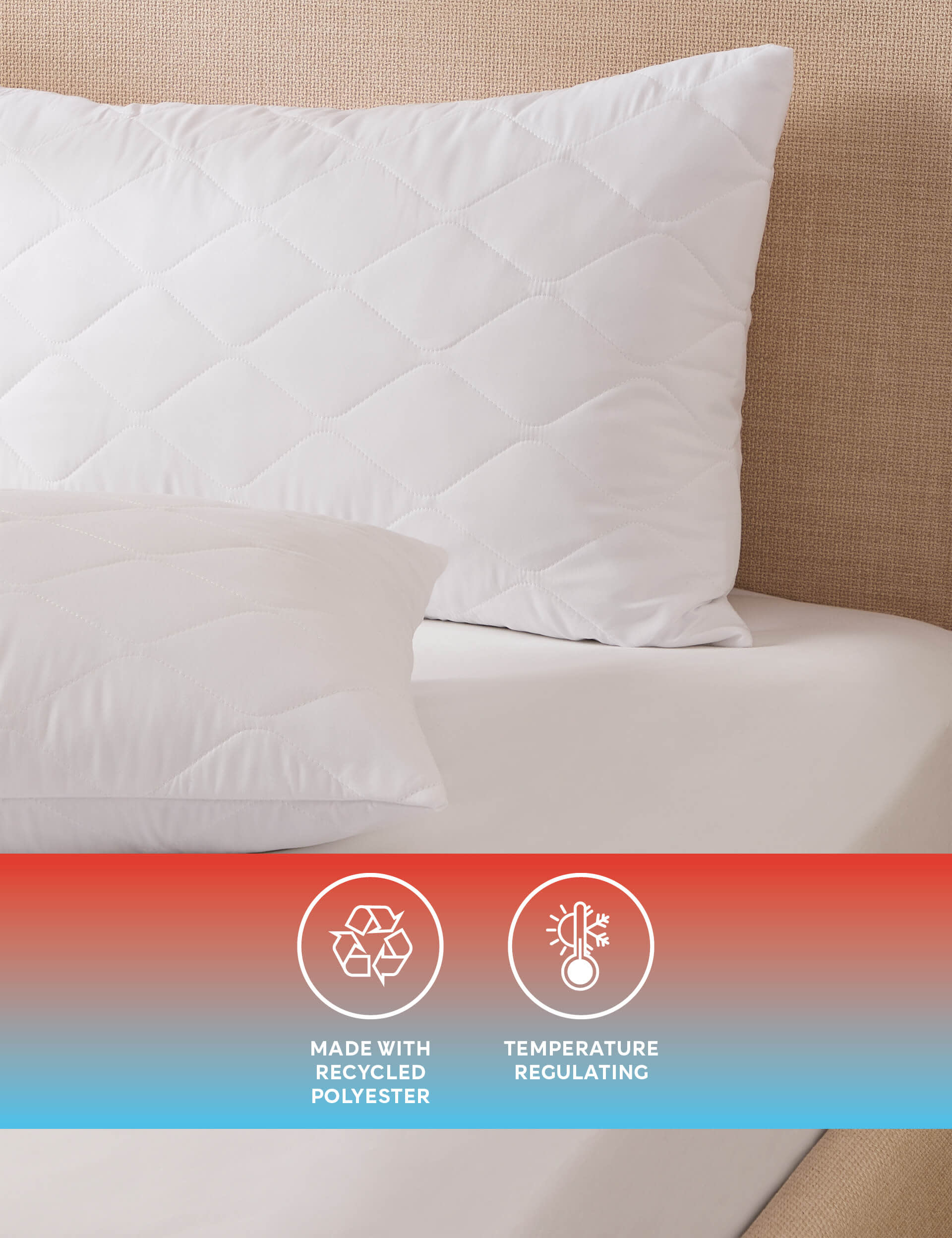 Body Sensor 2pk Body Temperature Control Pillow Protectors