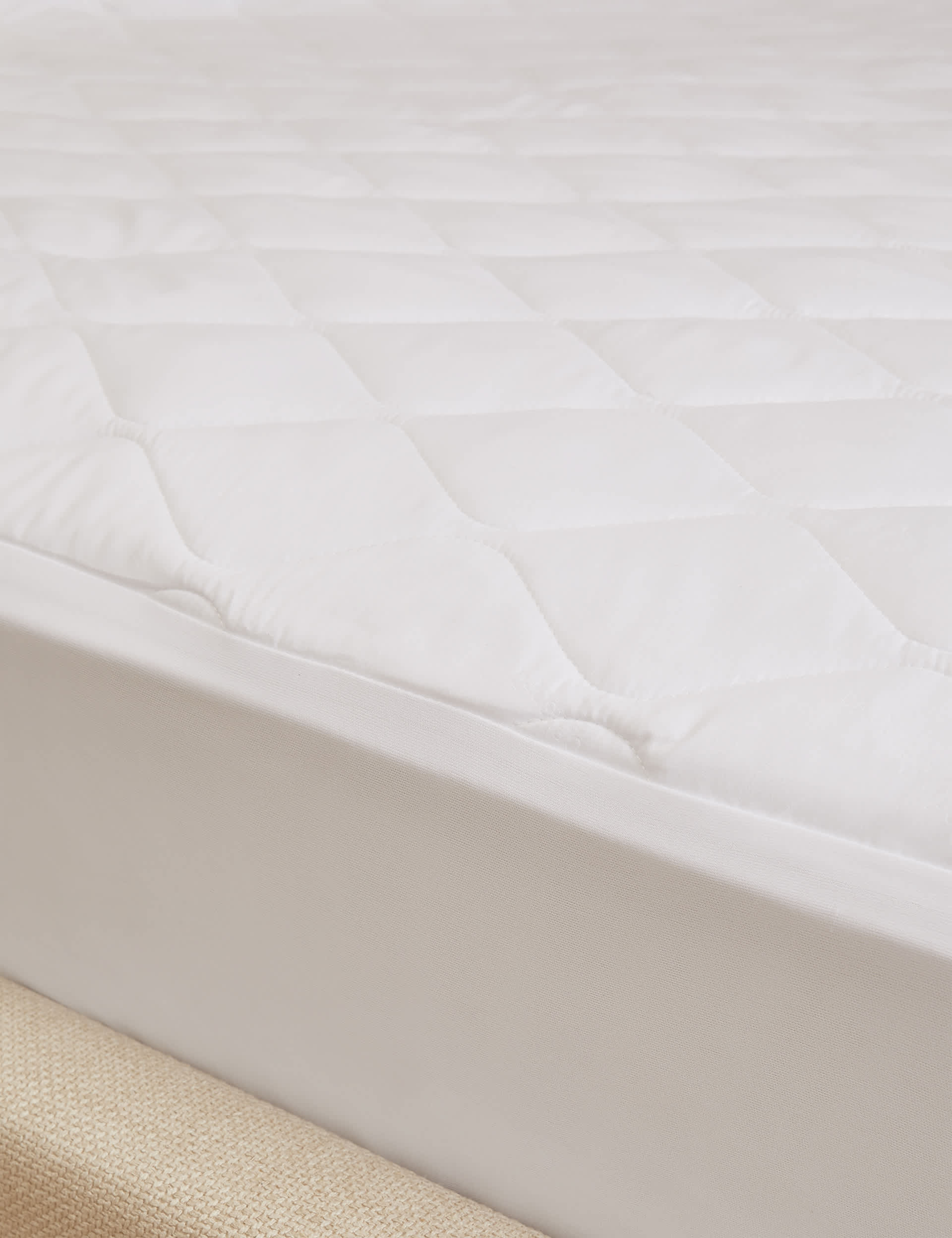 Body Sensor Body Temperature Control Extra Deep Mattress Protector - SGL - White, White