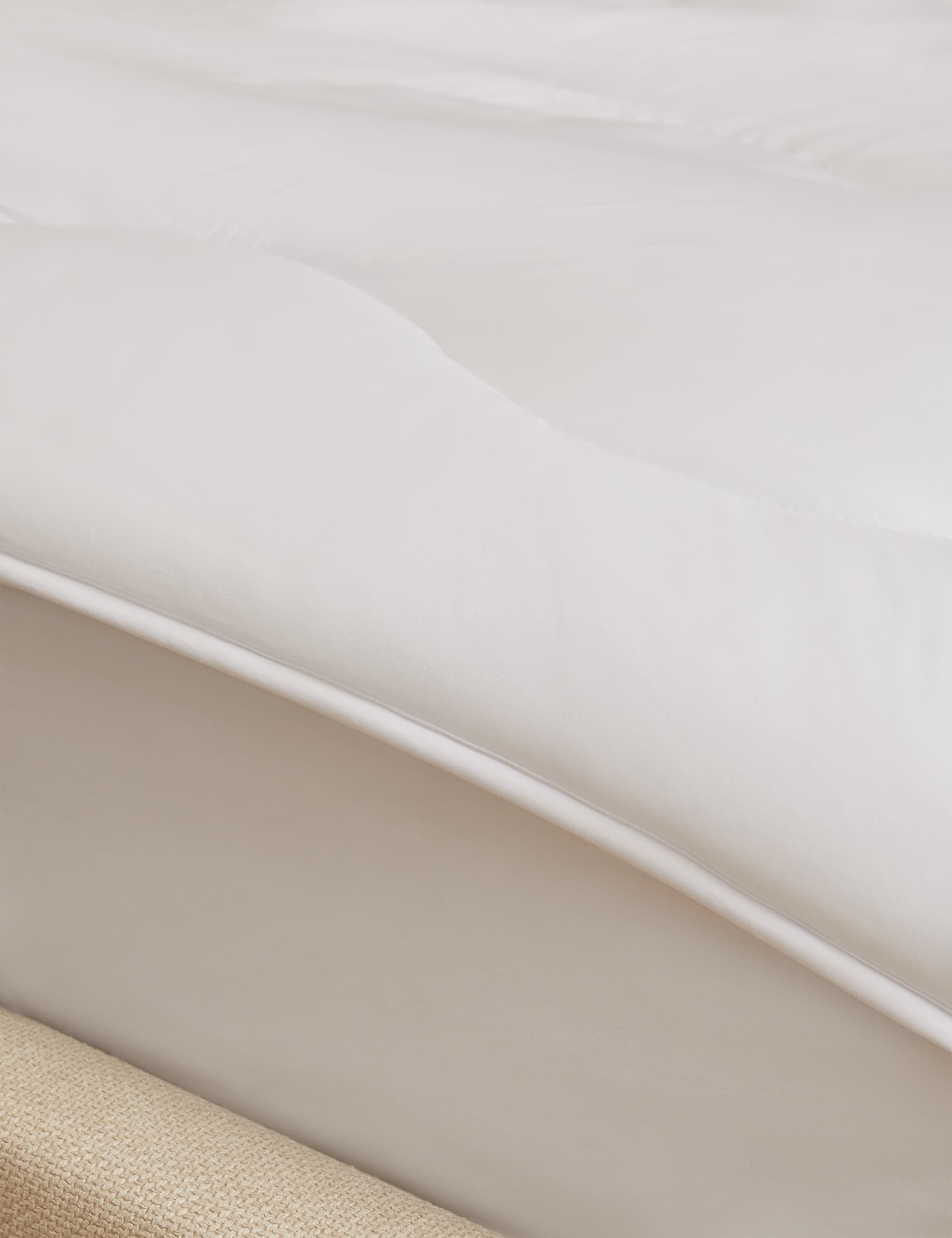 M&S Collection Supremely Washable Mattress Topper - DBL - White, White