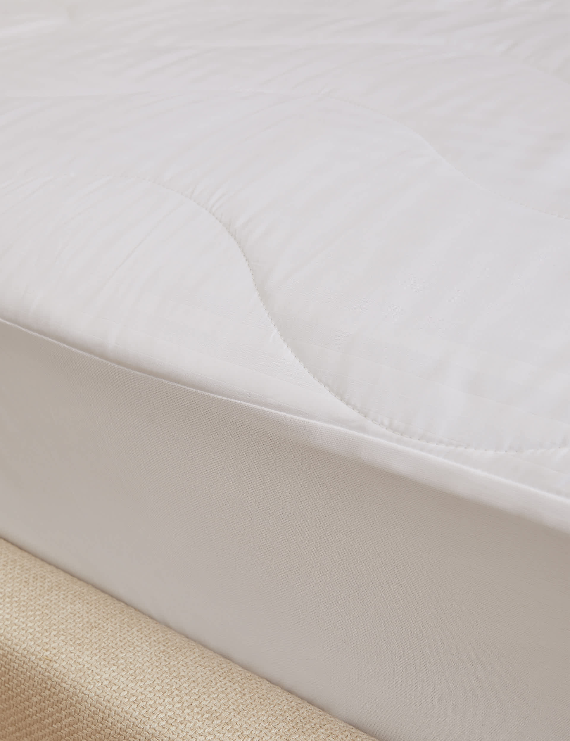 M&S Collection Supremely Washable Extra Deep Mattress Protector - 6FT - White, White