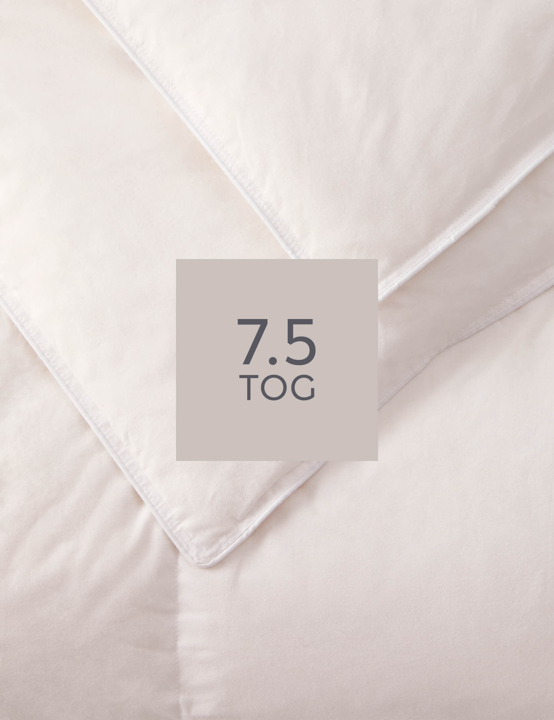 M&S Collection Duck Feather & Down 7.5 Tog Duvet - 5FT - White, White