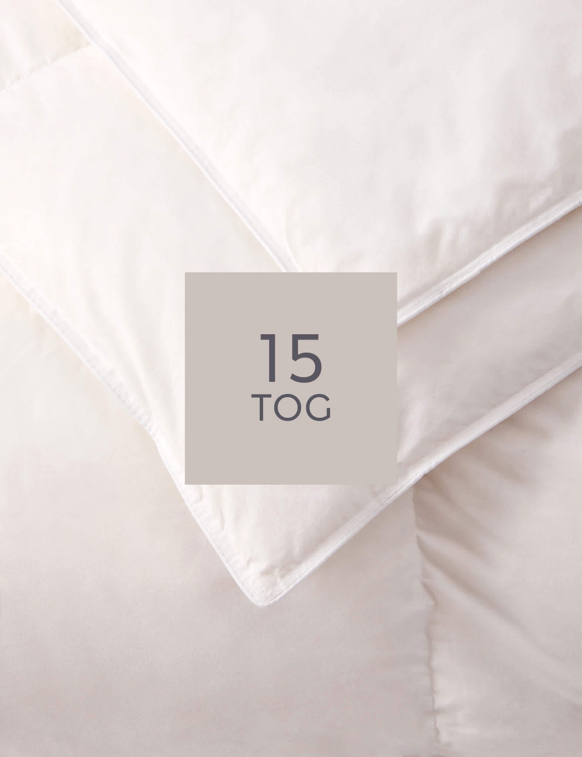 M&S Collection Duck Feather & Down 15 Tog Duvet - SGL - White, White