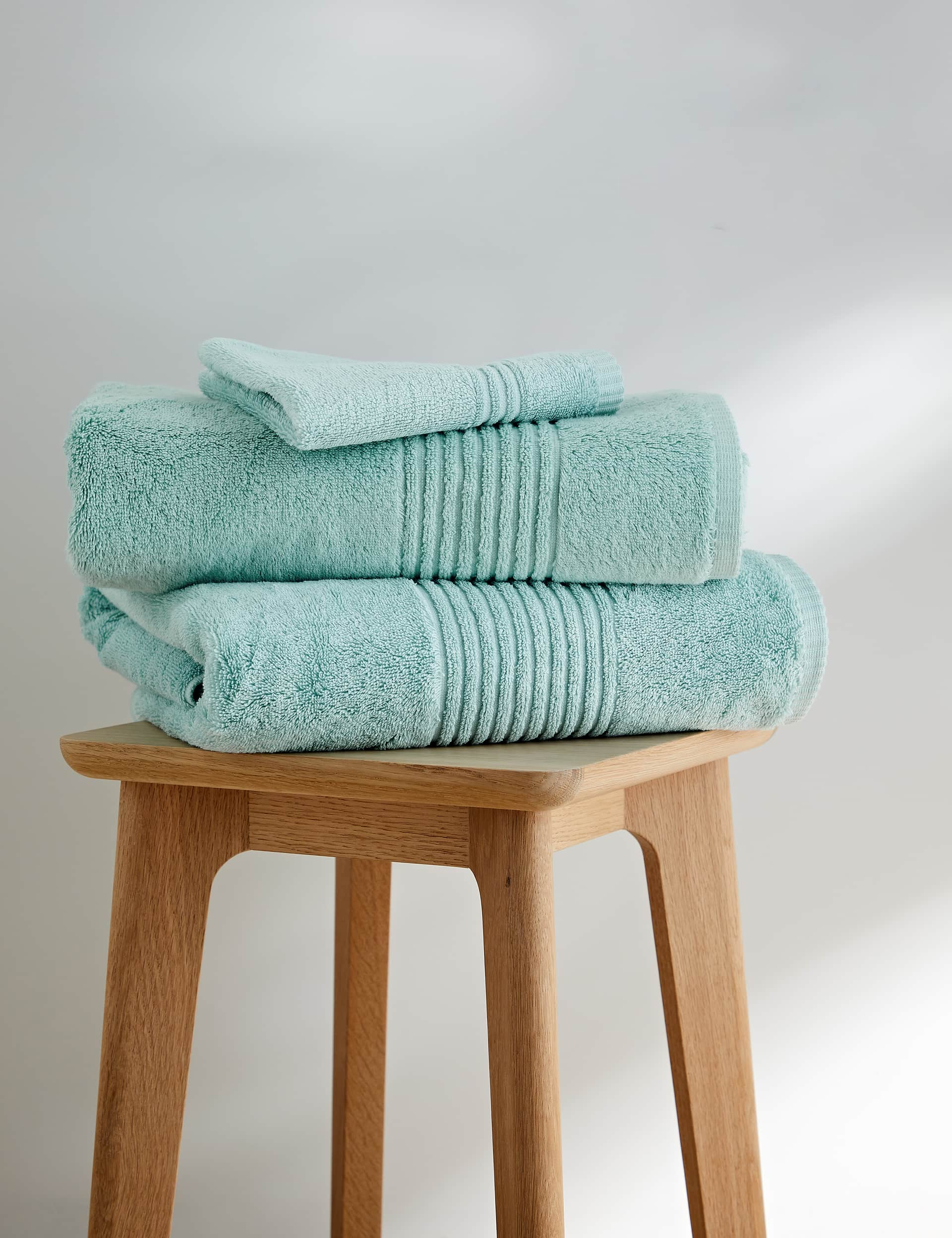 M&S Luxury Egyptian Cotton Towel - HAND - Duck Egg, Walnut,Teal,Silver Grey,Rose,Fern,Pistachio,Soft