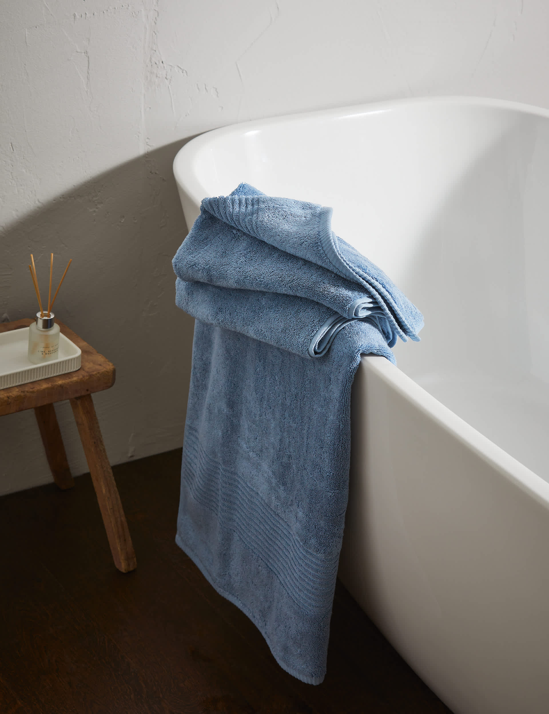 M&S Collection Luxury Egyptian Cotton Towel - XXL - Denim, Denim,Duck Egg,Stone,Charcoal,White