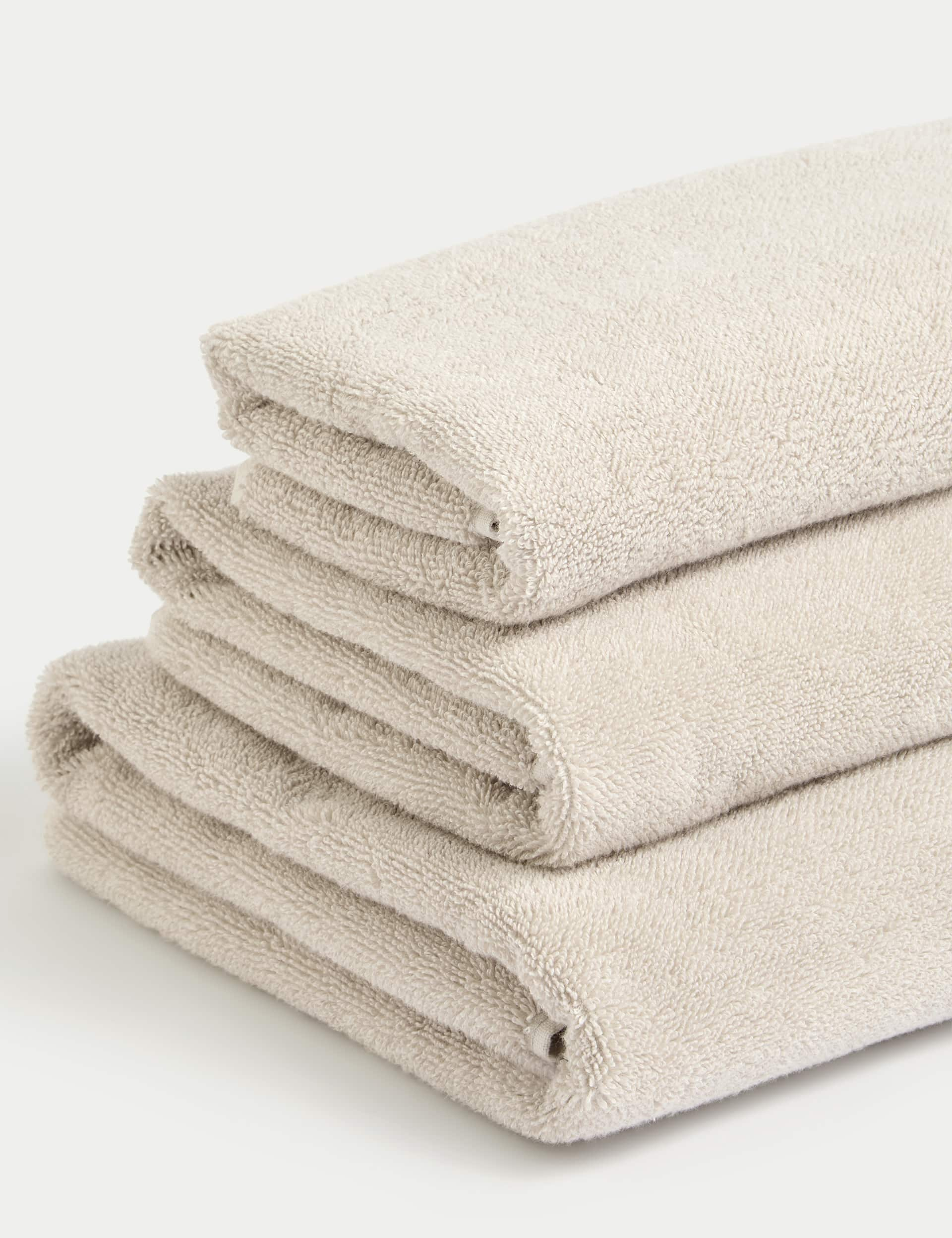 M&S X Fired Earth Pure Cotton Marl Towel - HAND - Malm, Storm,Malm,Weald Green,Apres Ski,Under The W