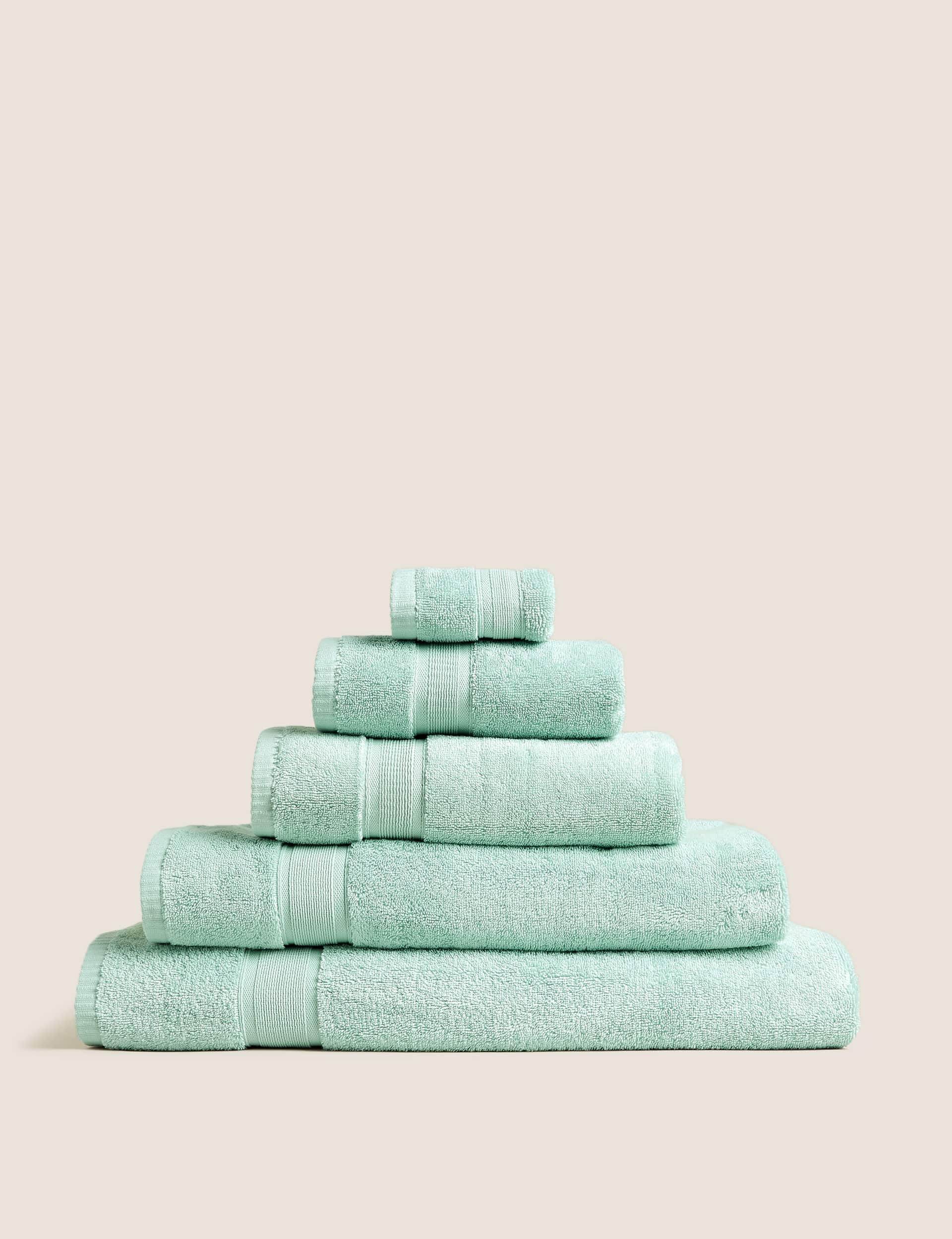 M&S Collection Ultimate Super Soft Pure Cotton Towel - XXL - Duck Egg, Dark Charcoal,White,Raspberry