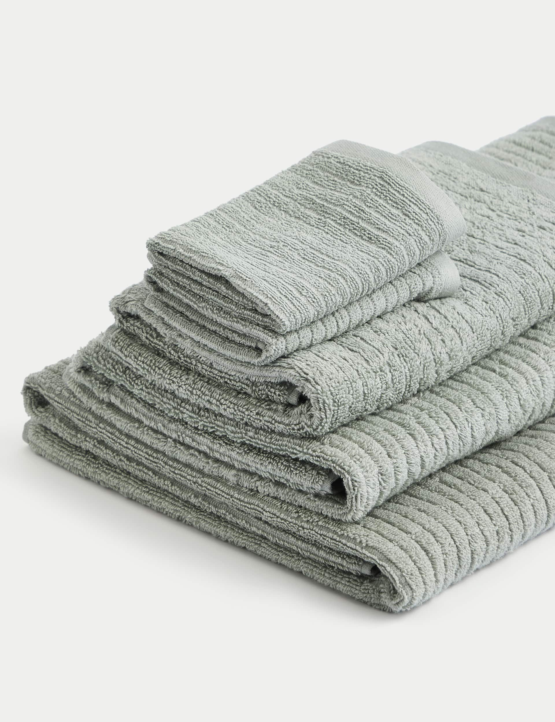 M&S Collection Pure Cotton Quick Dry Towel - BATH - Duck Egg, Sage,Stone,Chambray,Duck Egg,Clay,Silv