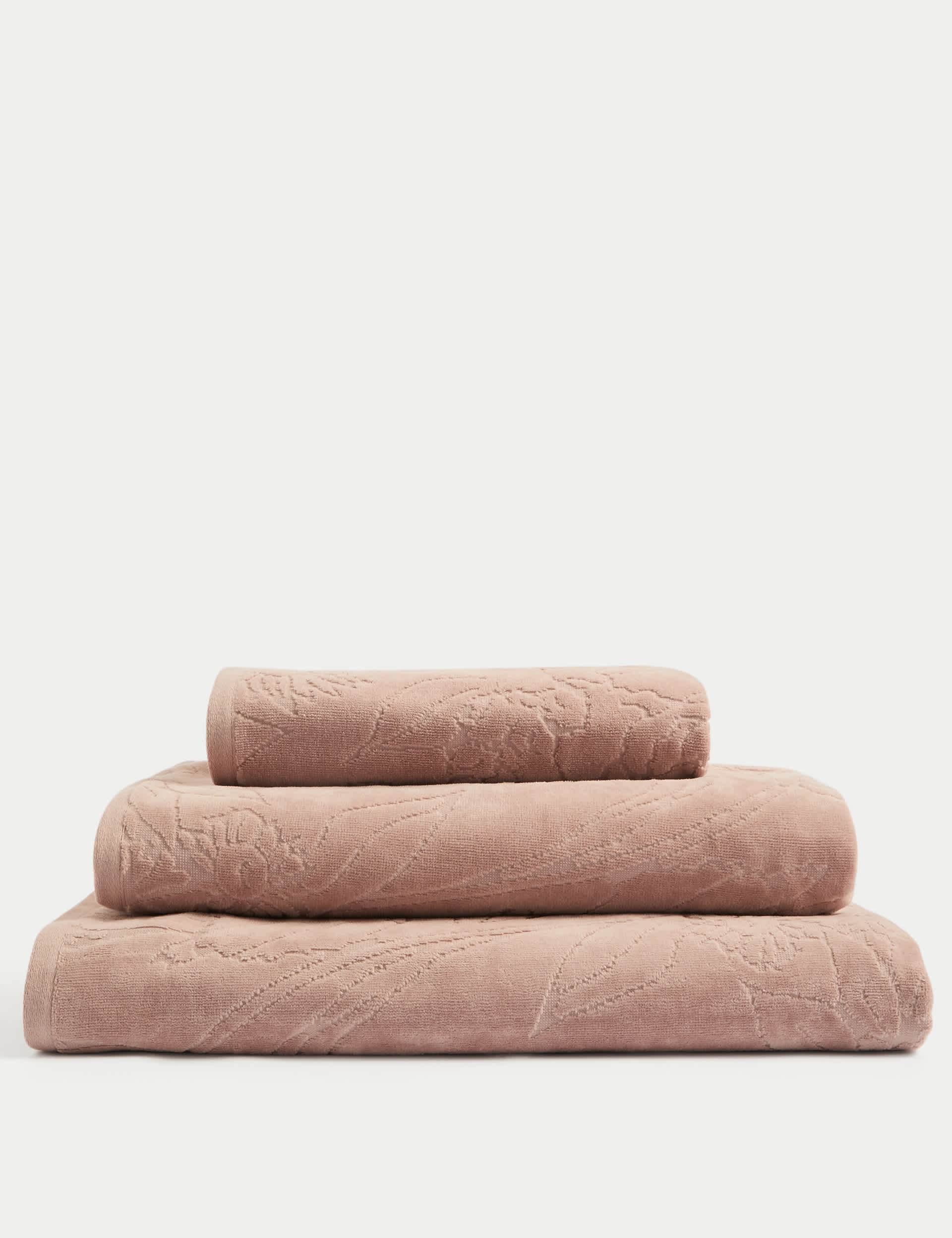 M&S Pure Cotton Linear Floral Towel