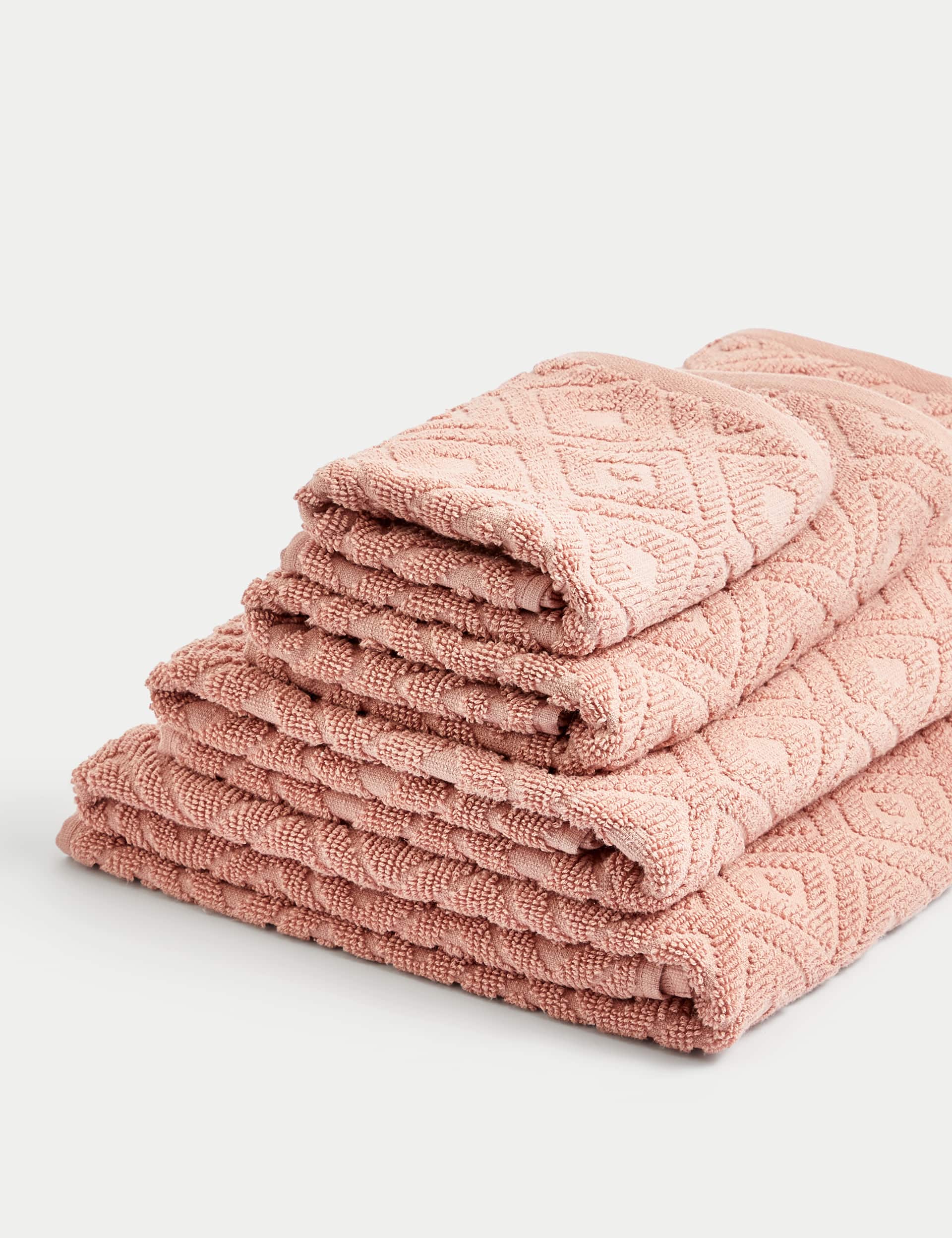 M&S Pure Cotton Geometric Towel