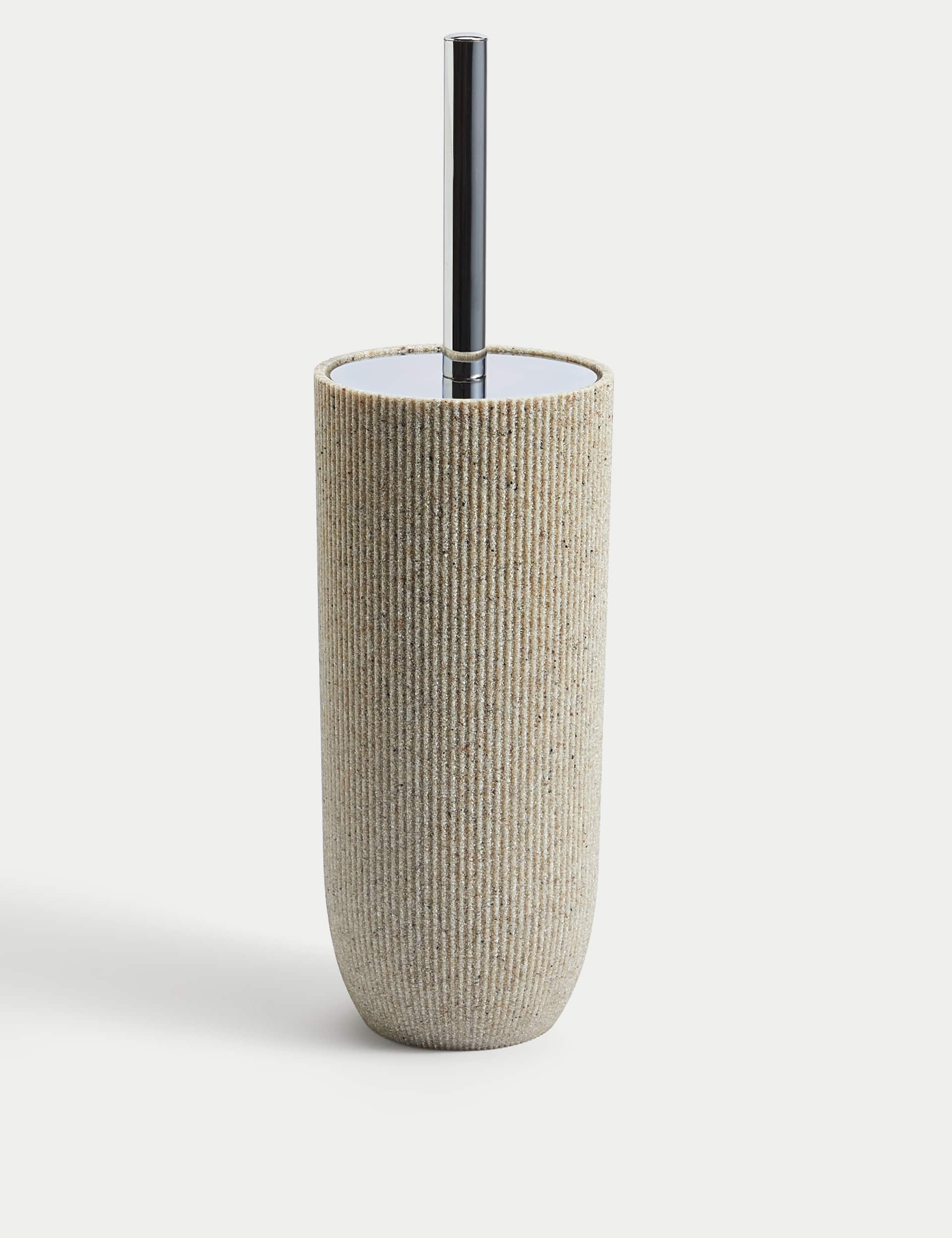 M&S Natural Stone Effect Toilet Brush Holder  Natural