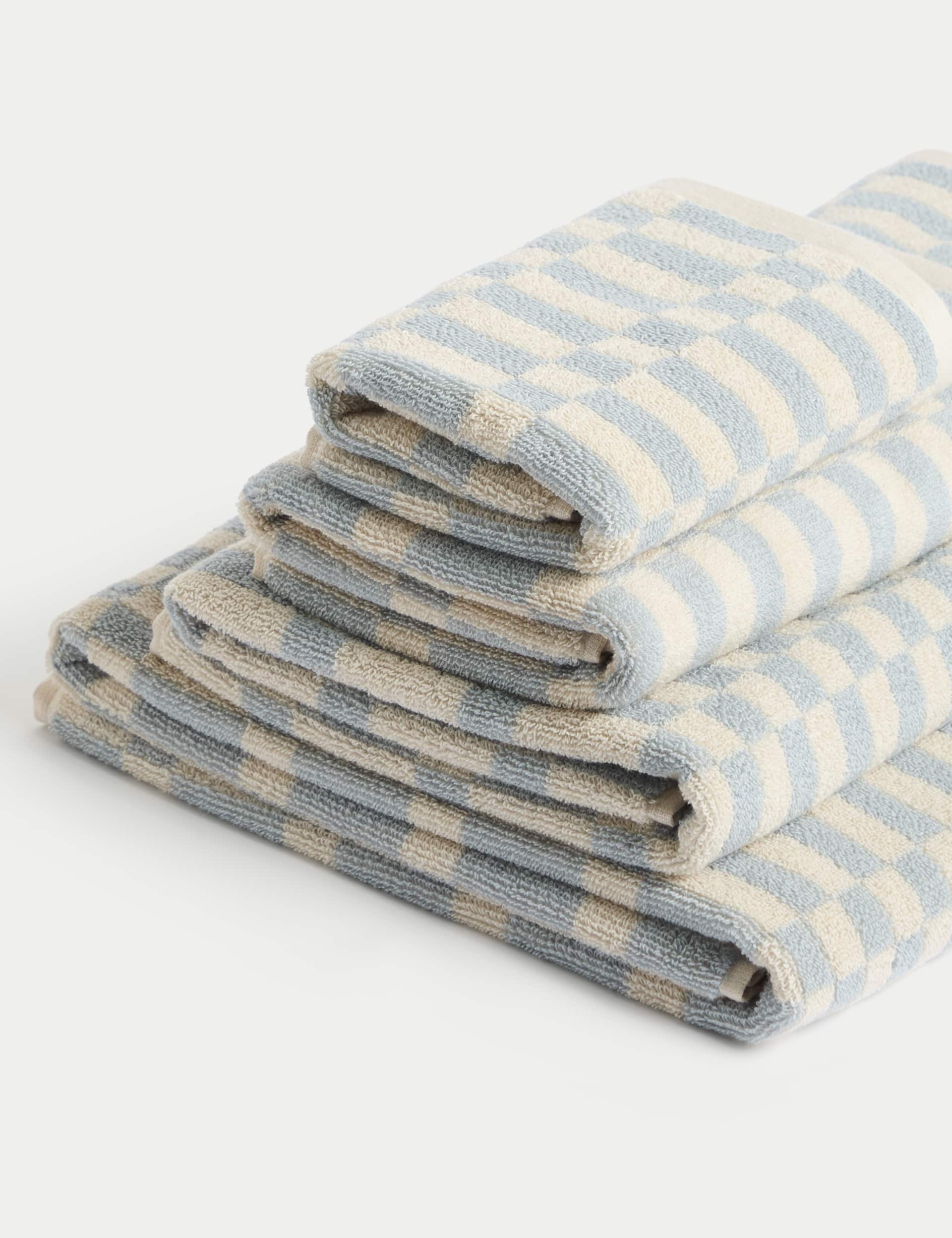 M&S Pure Cotton Geometric Towel
