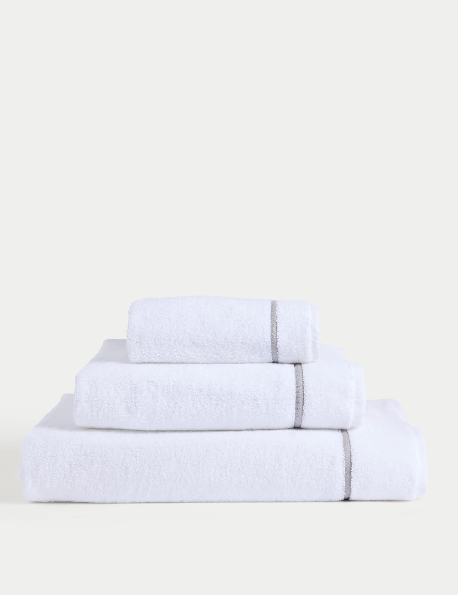 M&S X Kelly Hoppen Baretta Stitch Towel - BATH - White Mix, Taupe,Grey/White,Taupe Mix,Black/White,W