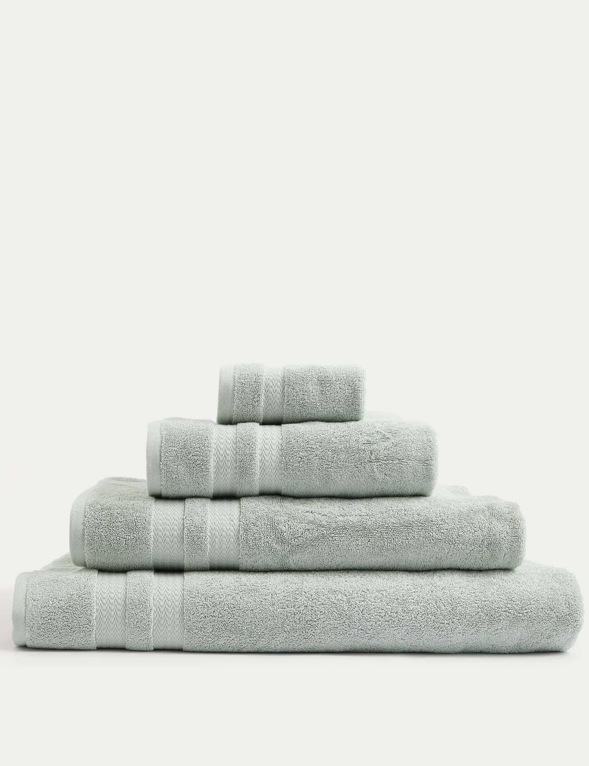 Autograph Pure Cotton Retreat Towel - 2FACE - Light Duck Egg, White,Taupe,Sage Green,Charcoal,Light 