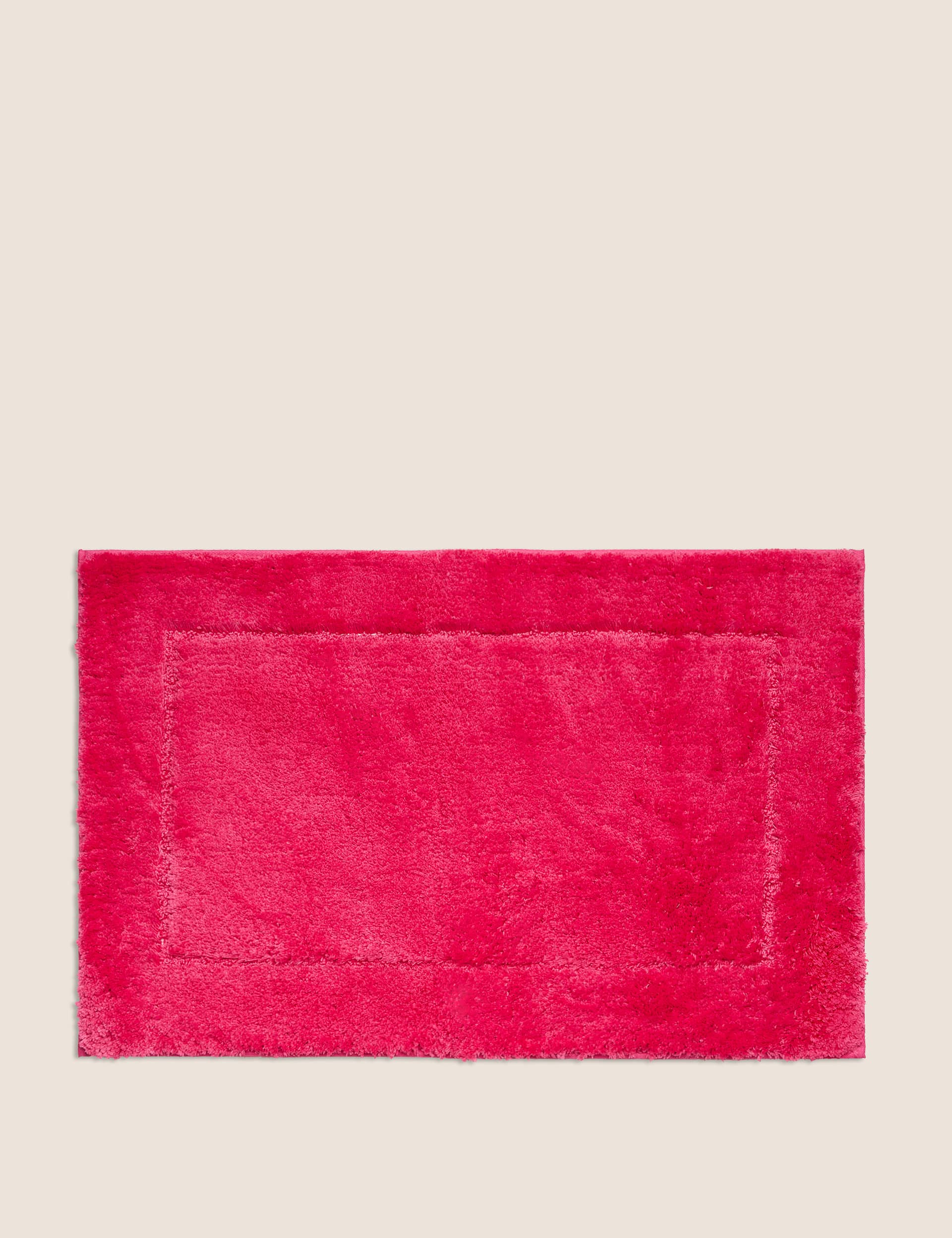 M&S Super Soft Quick Dry Bath Mat - Raspberry, Raspberry,Sage Green,Dark Charcoal