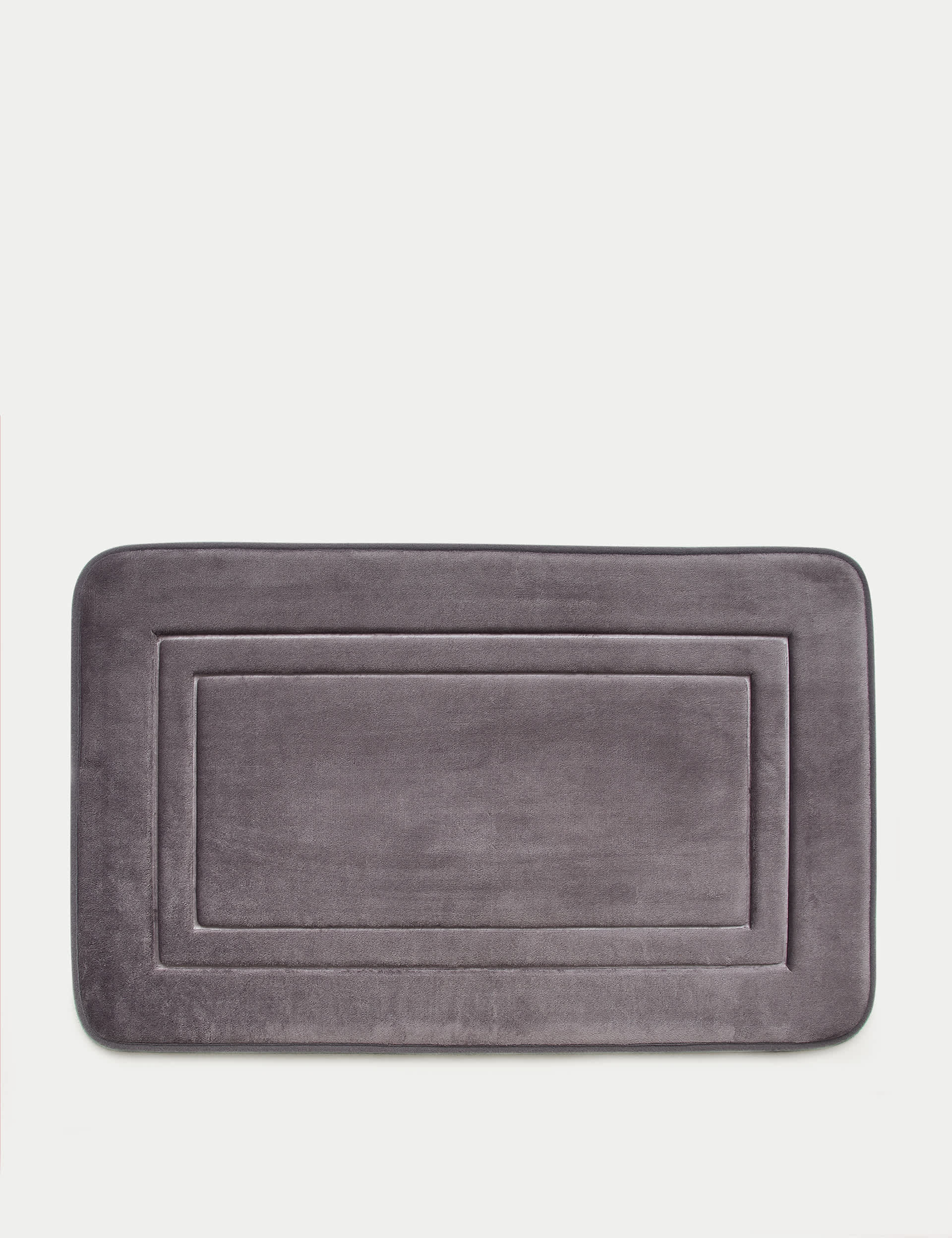 M&S Memory Foam Non-Slip Bath Mat - Charcoal, Silver Grey,Charcoal