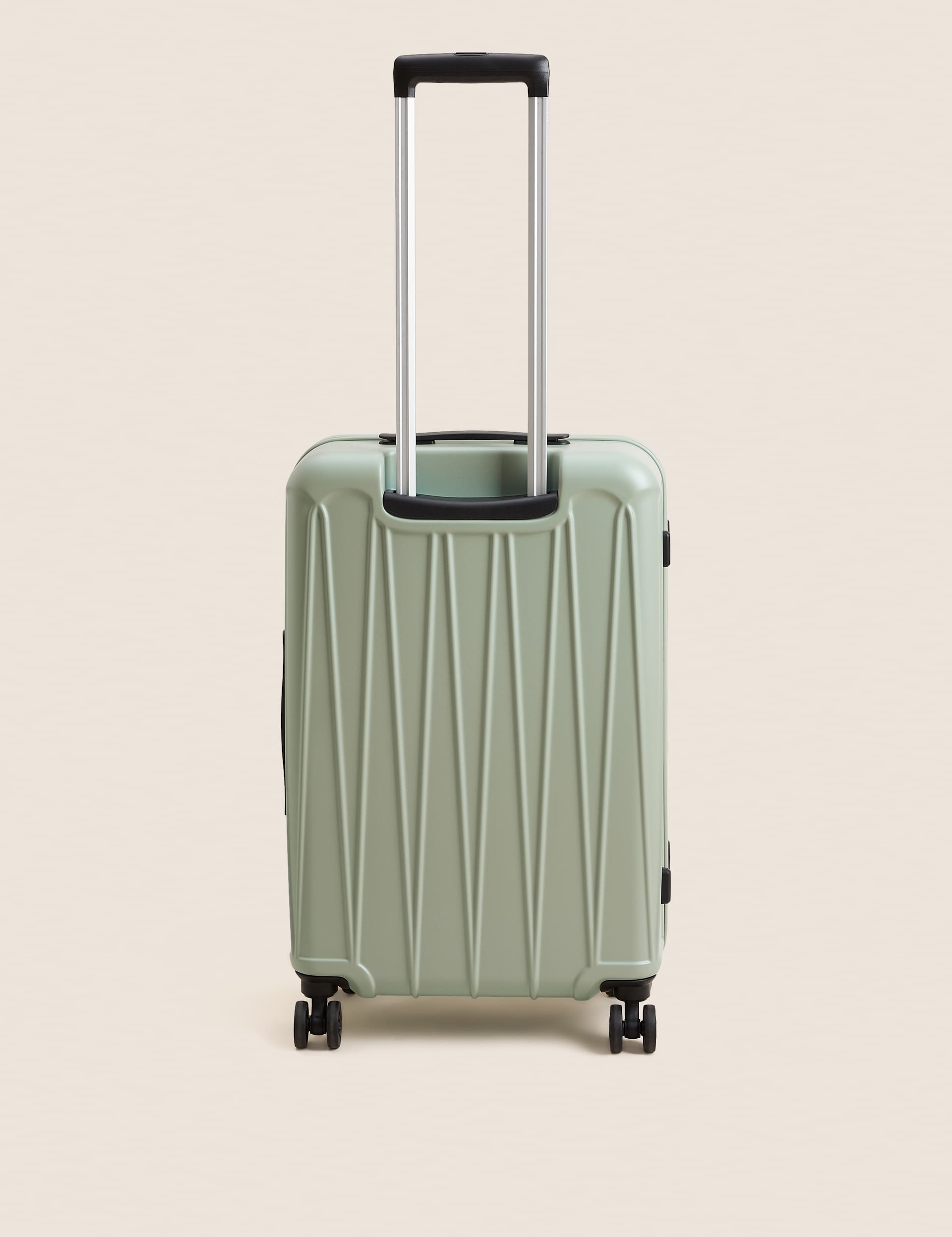 M&S Collection Amalfi 4 Wheel Hard Shell Medium Suitcase - Sage Green, Charcoal,Sage Green,Blue,Pebb