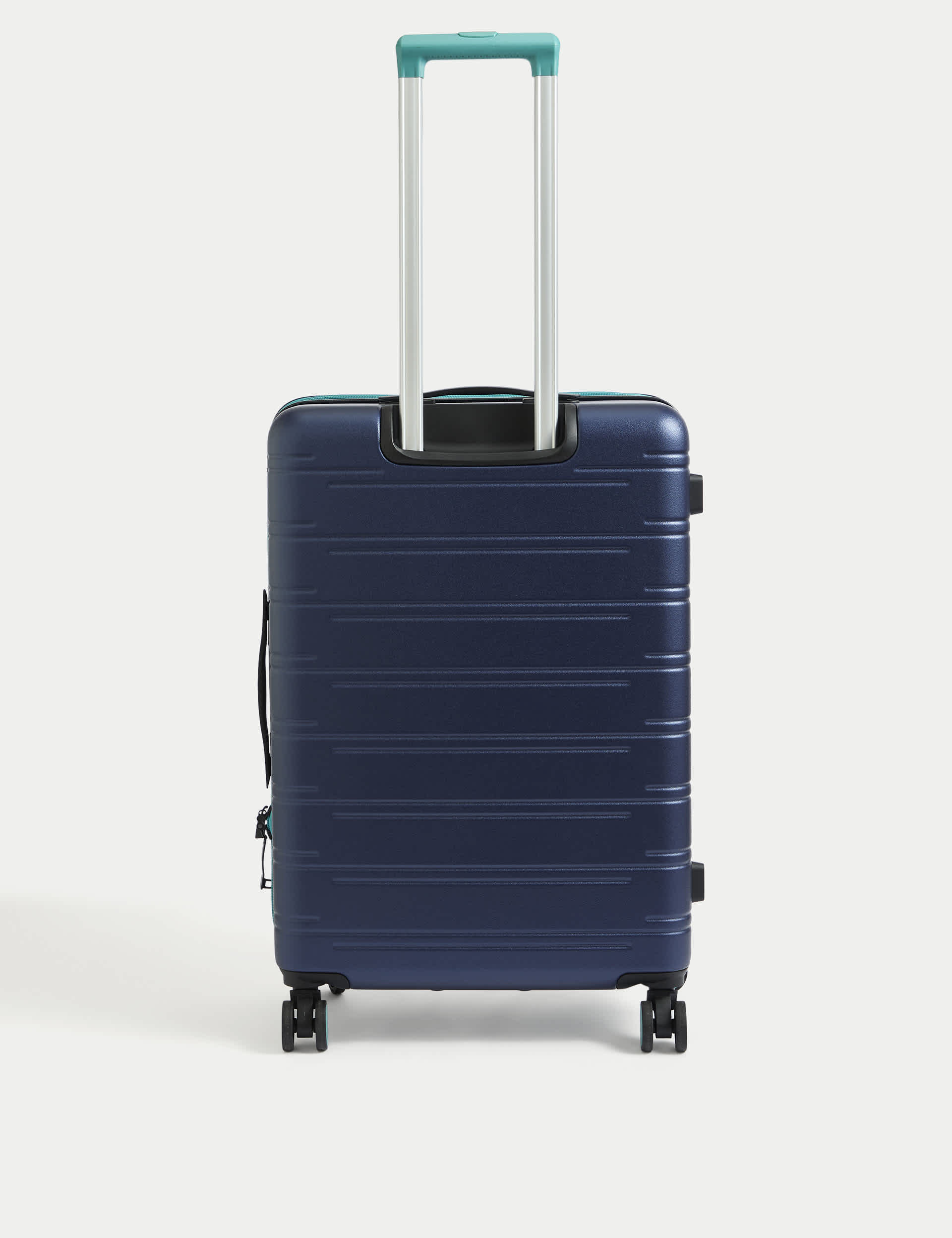 M&S Collection Fiji 4 Wheel Hard Shell Medium Suitcase - Navy, Navy