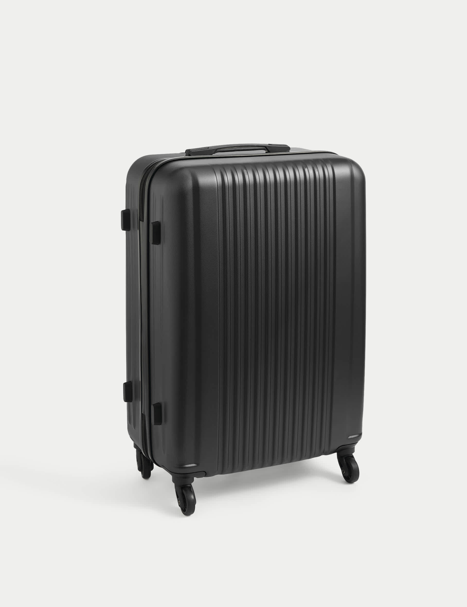 M&S Vienna 4 Wheel Hard Shell Medium Suitcase - Black, Navy,Black