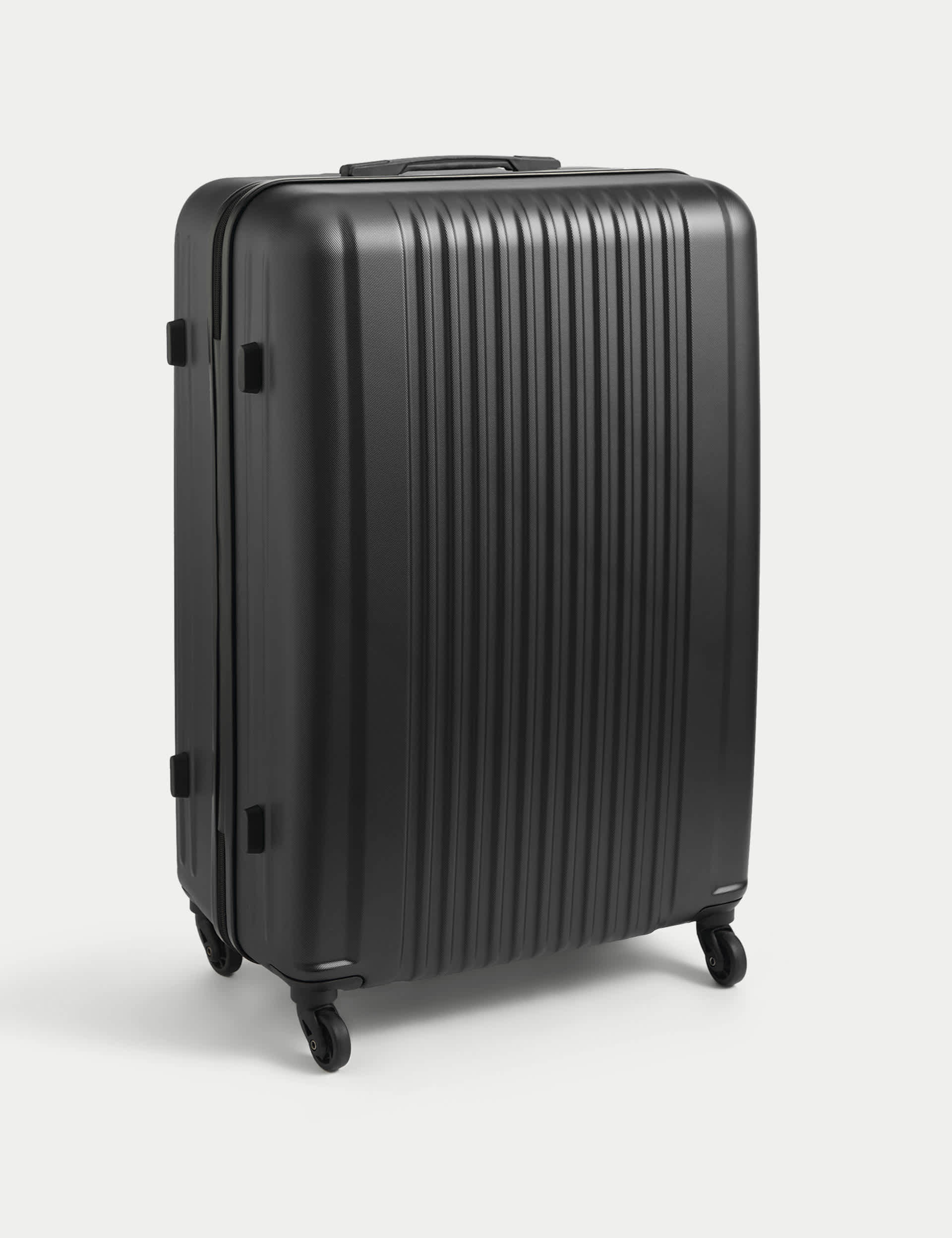 M&S Vienna 4 Wheel Hard Shell Large Suitcase - Black, Navy,Black