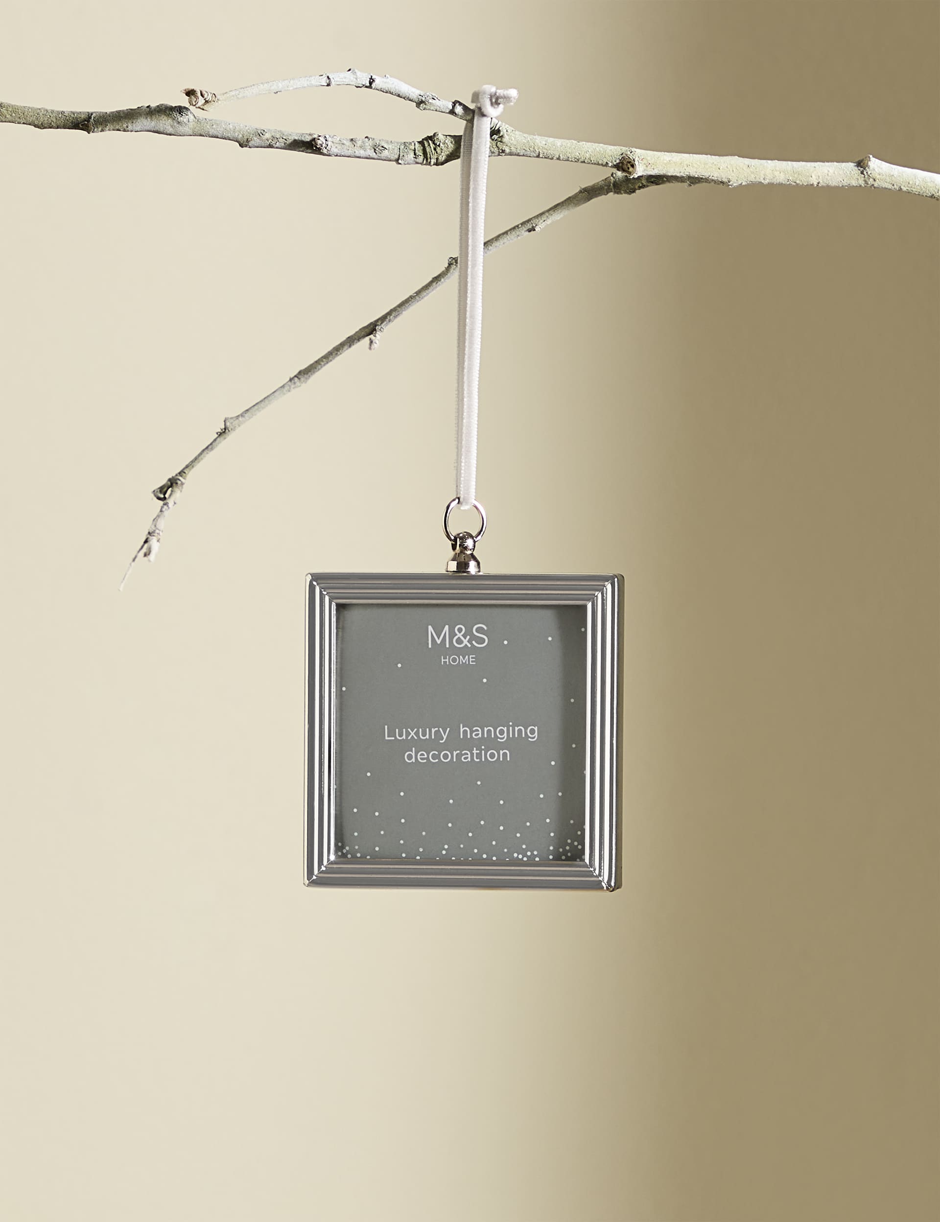 M&S Silver Hanging Photo Frame Decoration, Silver