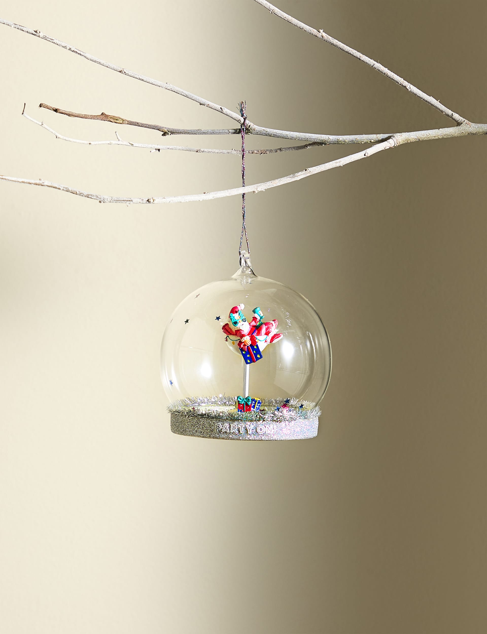 M&S Santa Cloche Hanging Decoration - Multi, Multi