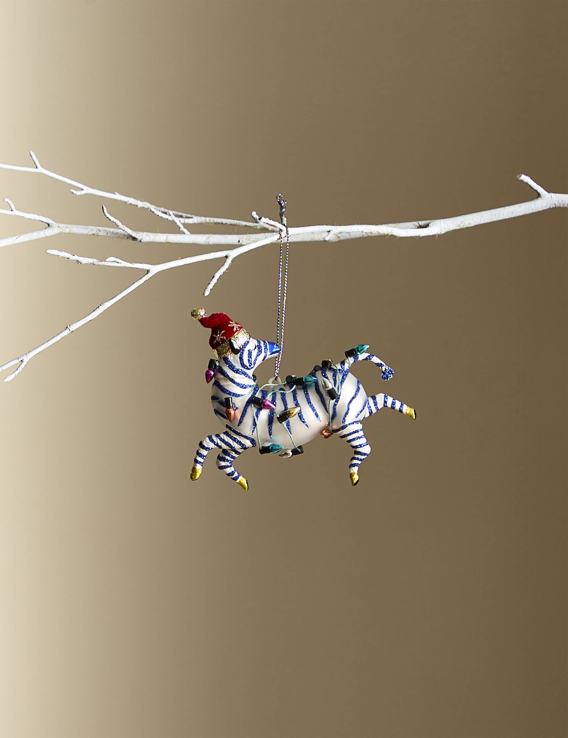 M&S Party Zebra Hanging Decoration - Blue Mix, Blue Mix