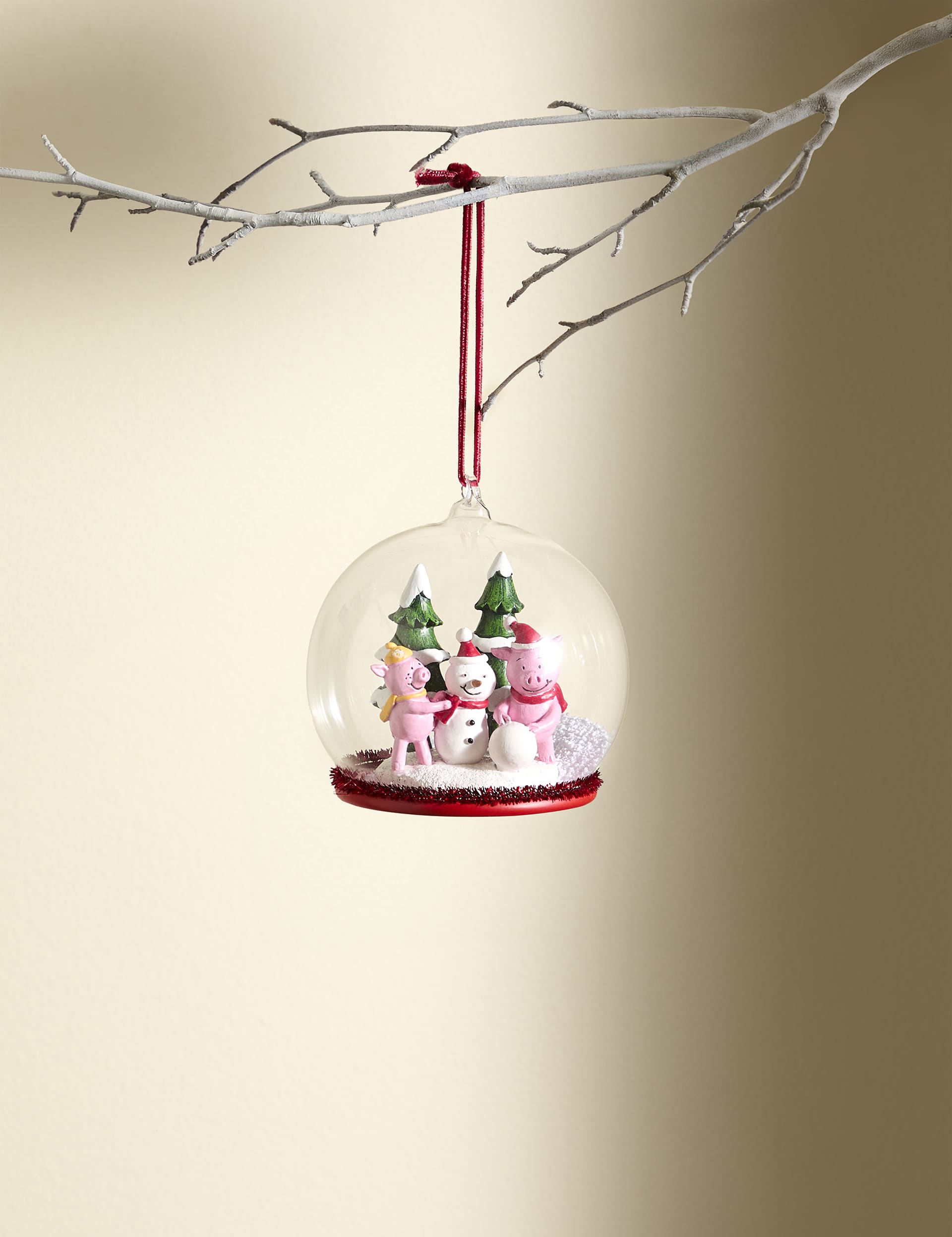 M&S Percy Pig Cloche Hanging Decoration - Pink Mix, Pink Mix