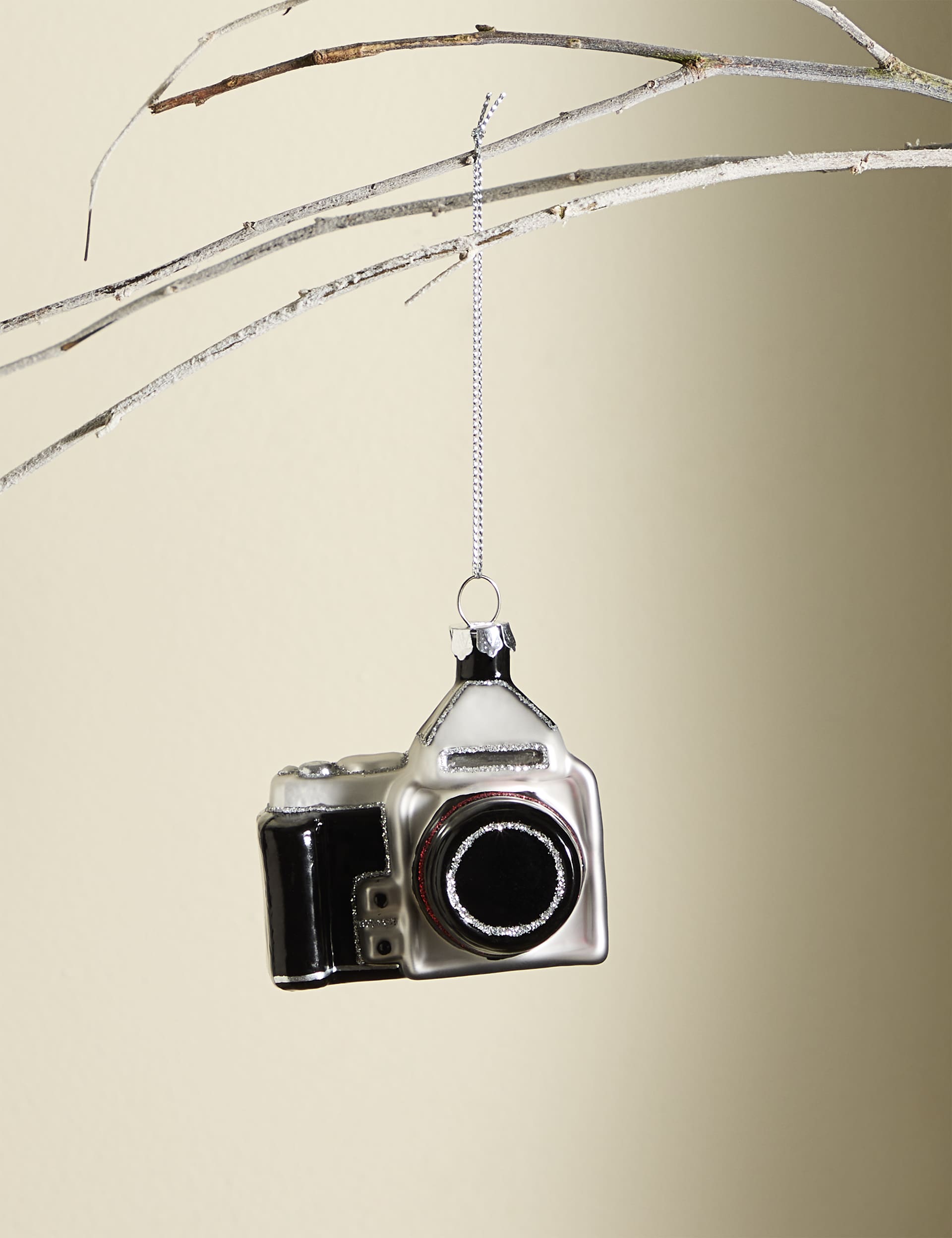 M&S Glass Camera Hanging Decoration - Multi, Multi