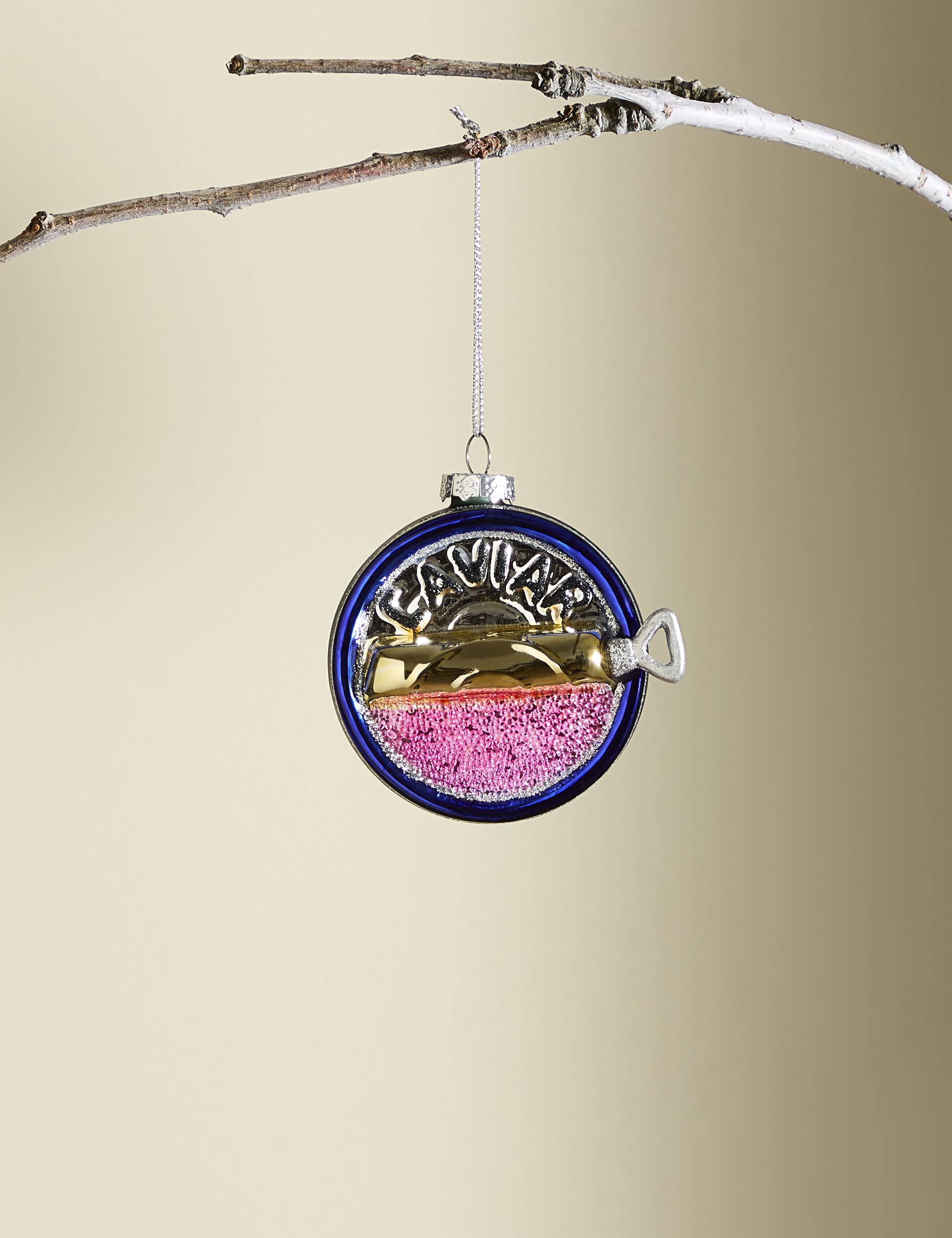 M&S Multicoloured Glass Caviar Bauble, Multi