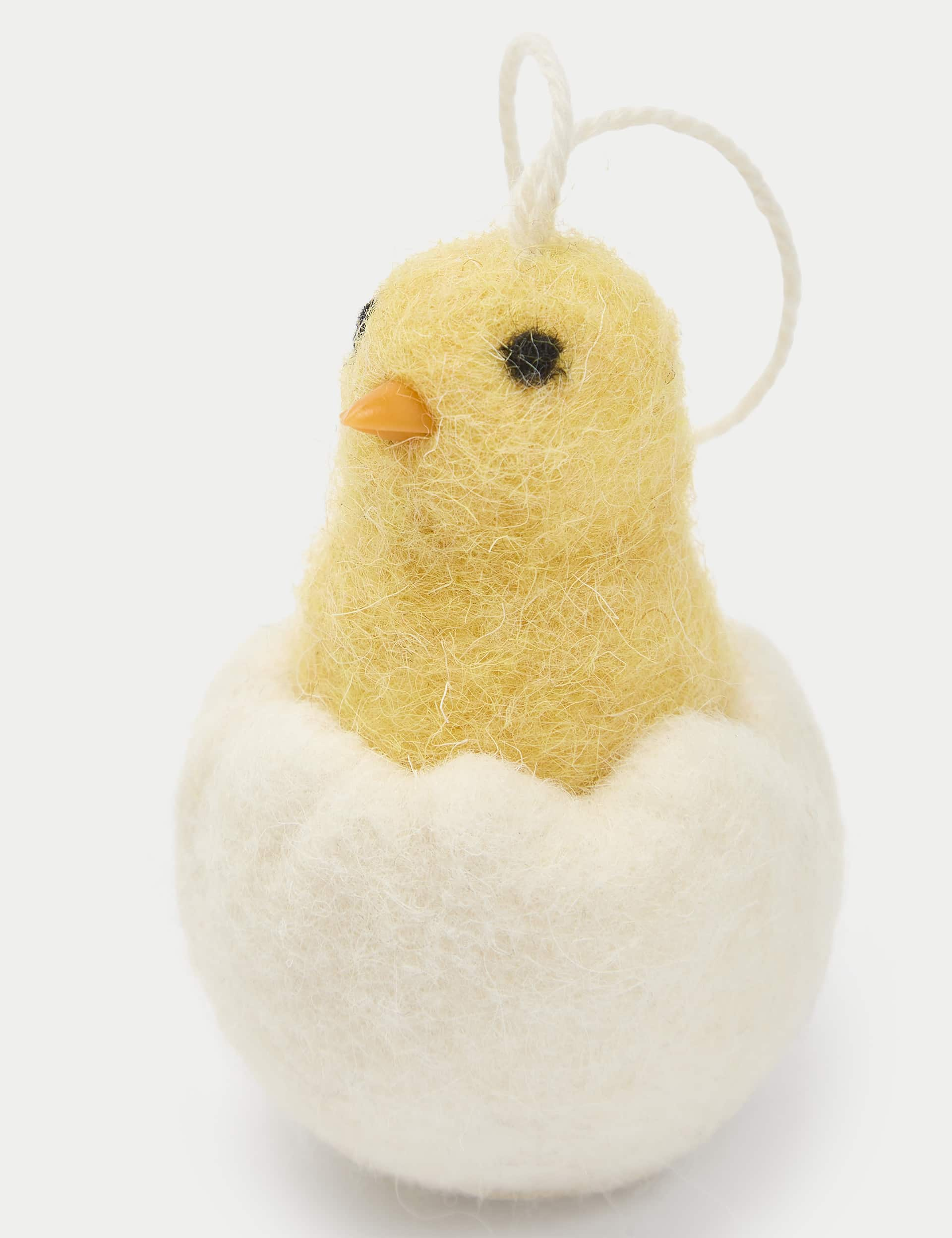 M&S Collection Felt Hanging Chick Decoration - Yellow Mix, Yellow Mix