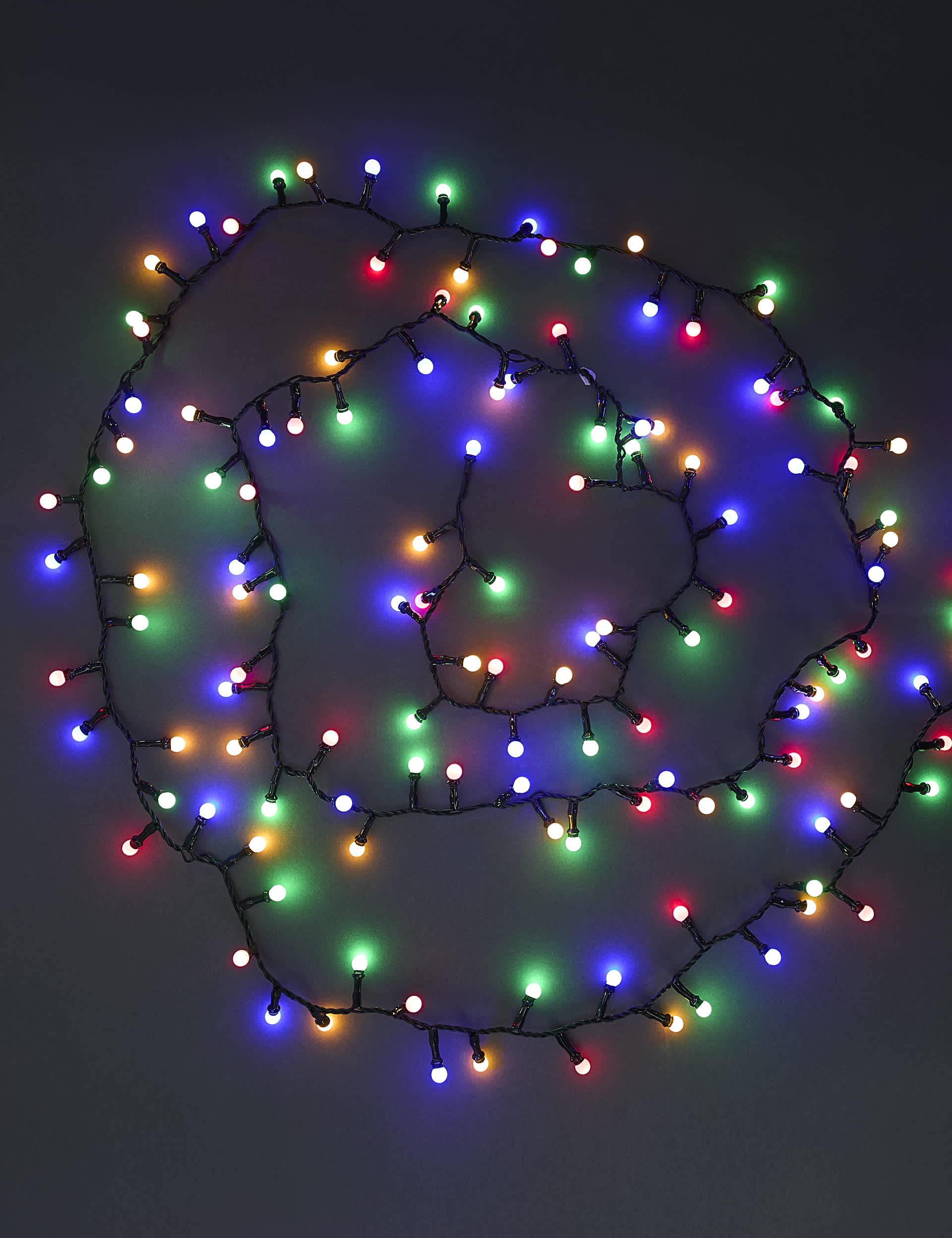 M&S 300 Multicoloured Cluster Ball Mains Lights, Multi