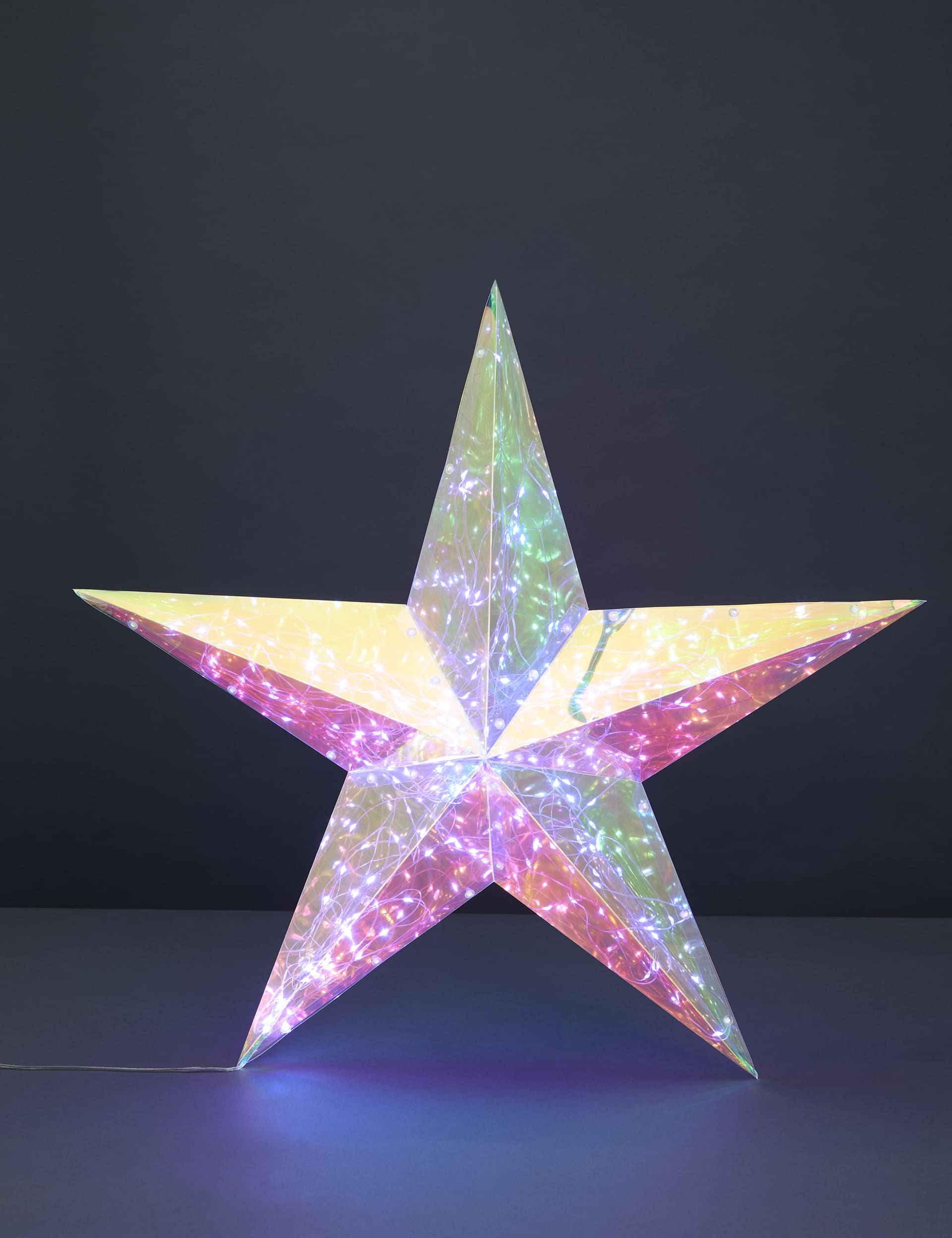 M&S LED Iridescent Star Mains Light - Multi, Multi