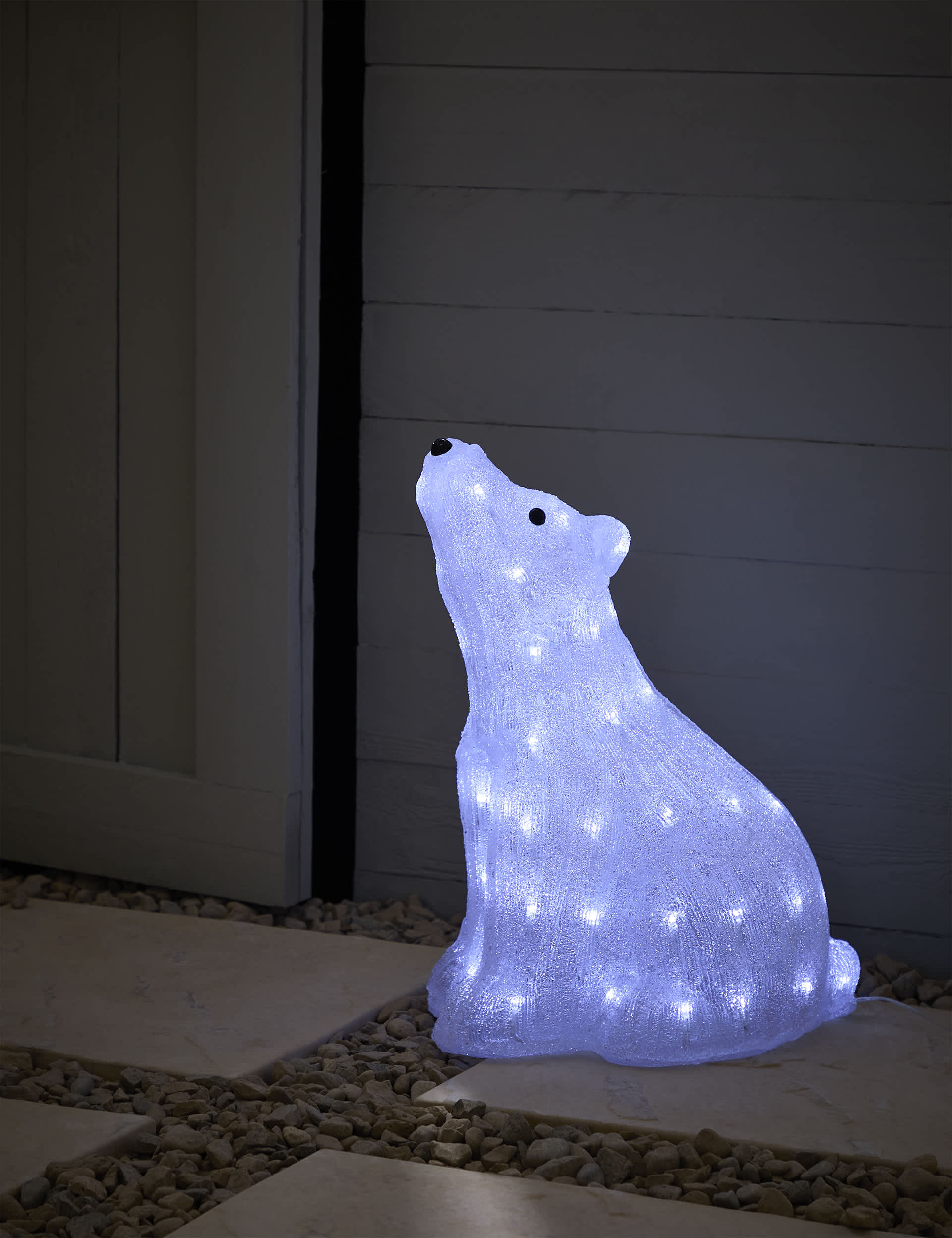 M&S Light Up Polar Bear Room Decoration - White, White