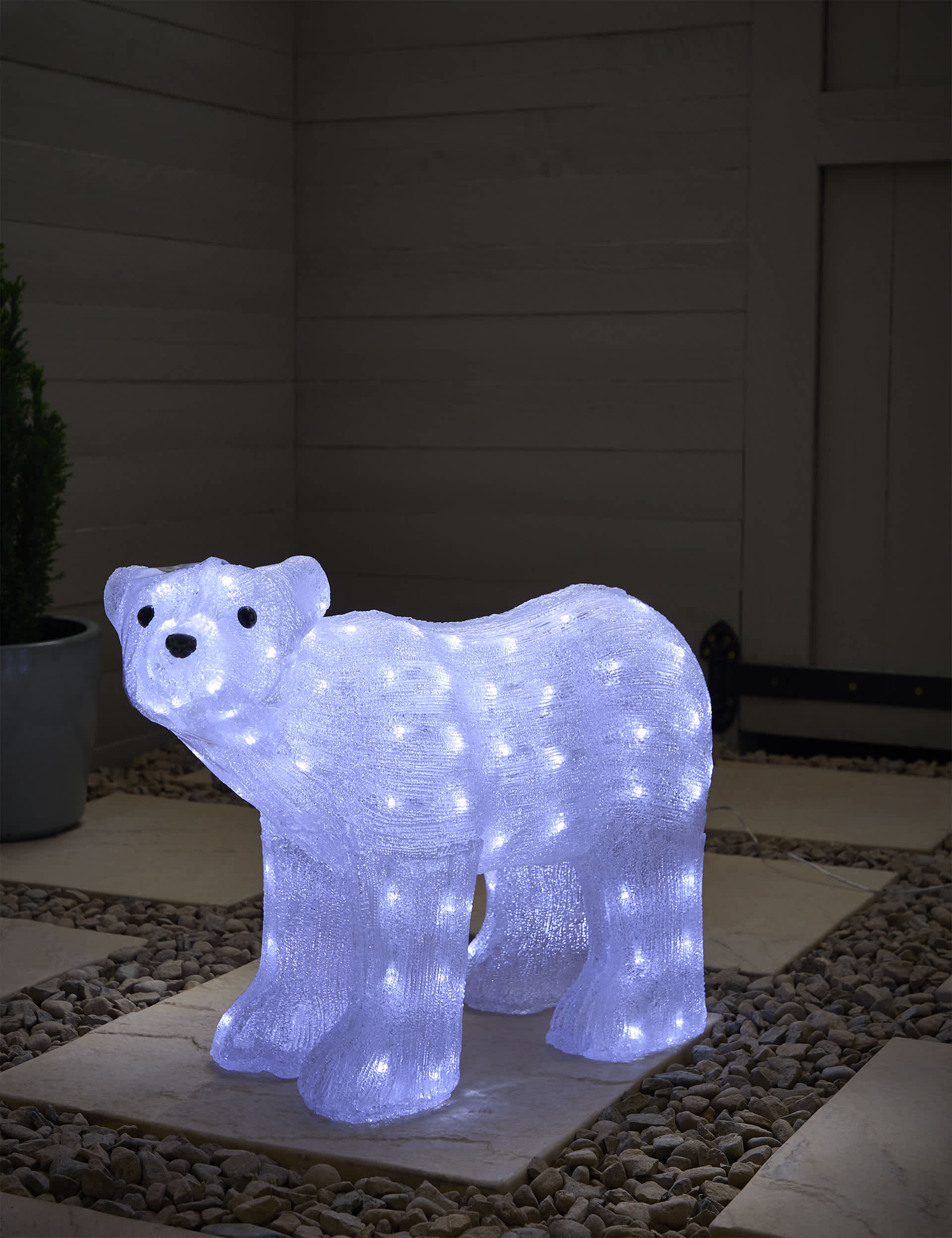 M&S Large Light Up Polar Bear Room Decoration - White, White