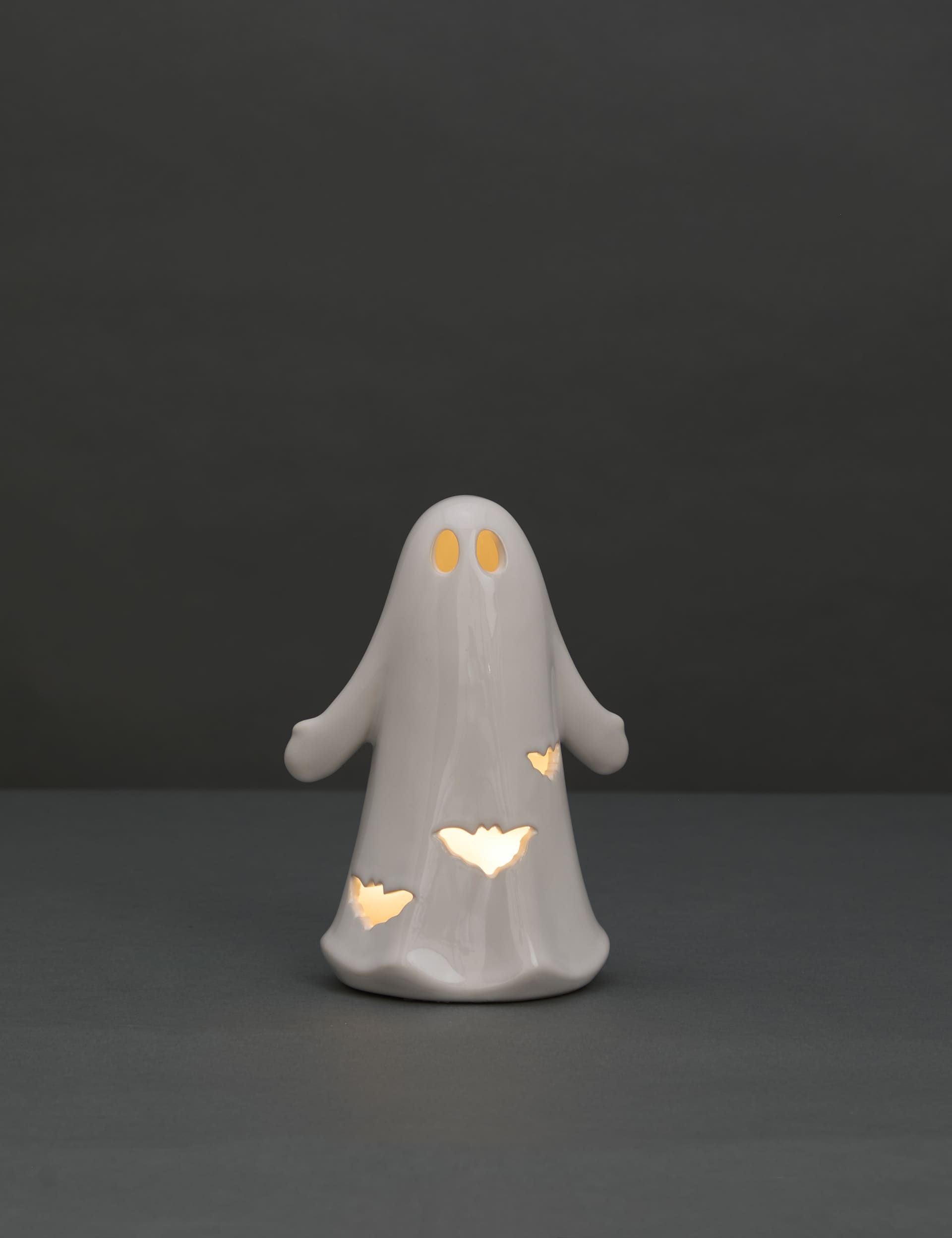 M&S Ceramic Light Up Ghost Room Decoration - White, White