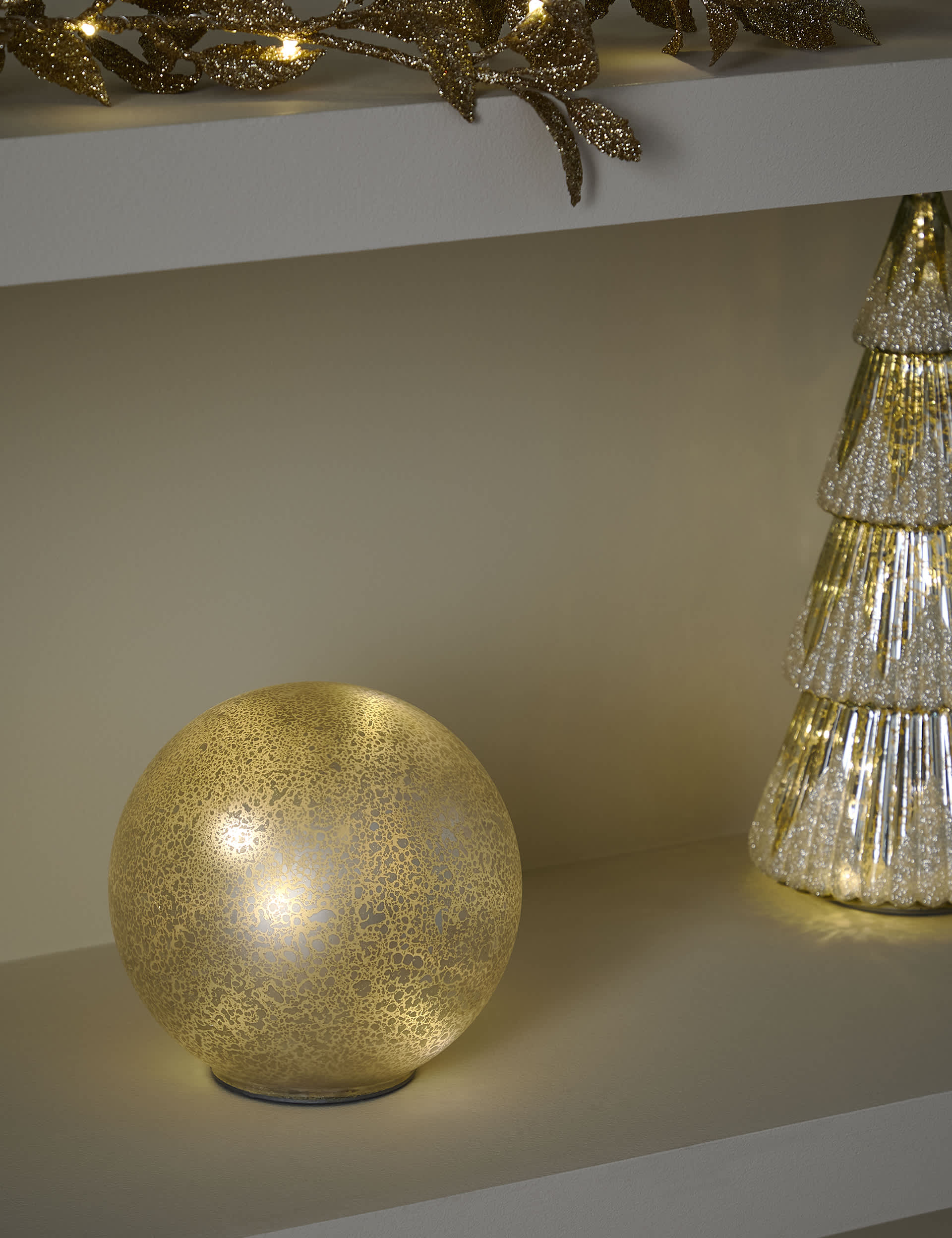 M&S Light Up Orb - Silver, Silver