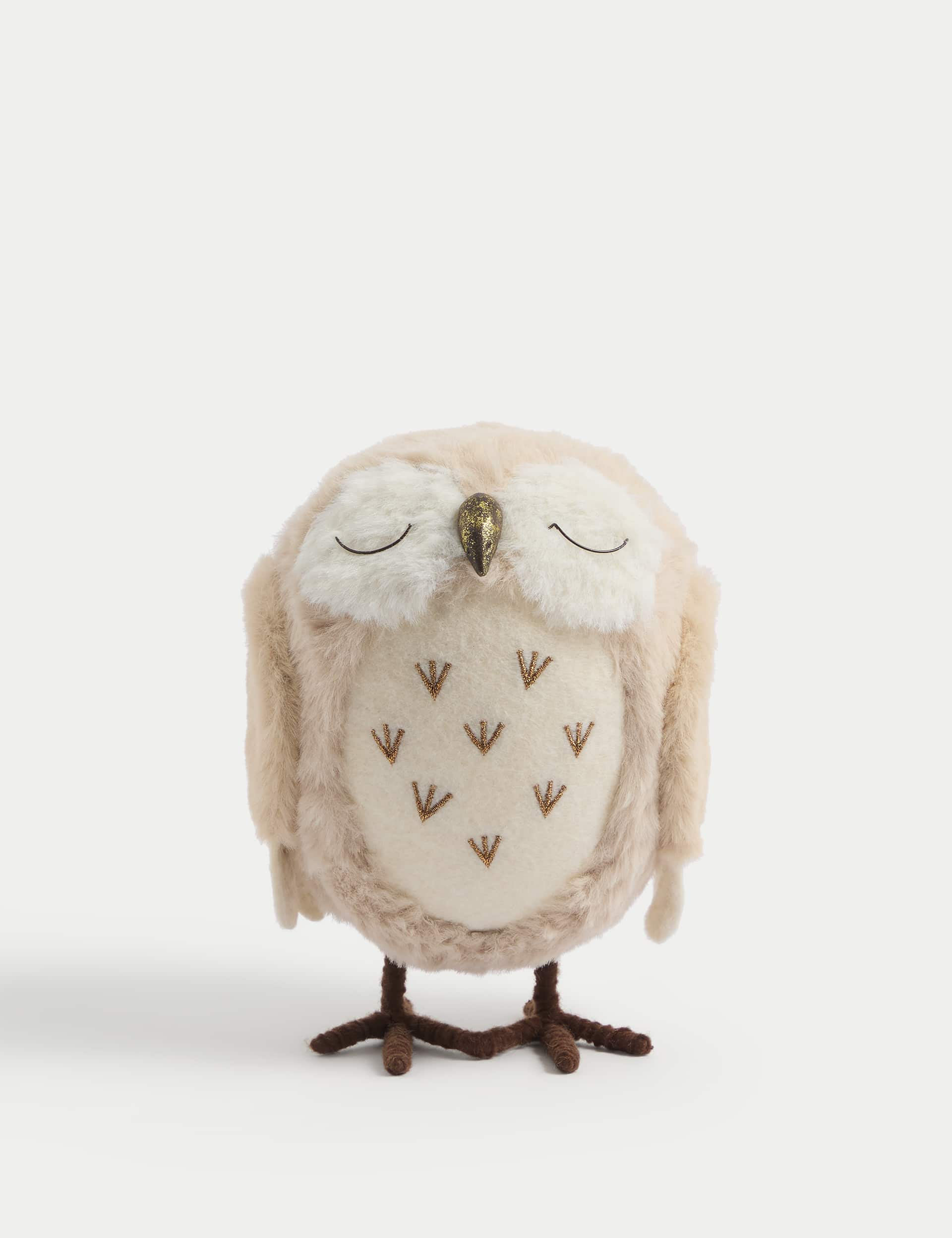 M&S Fluffy Owl Room Decoration - Natural Mix, Natural Mix